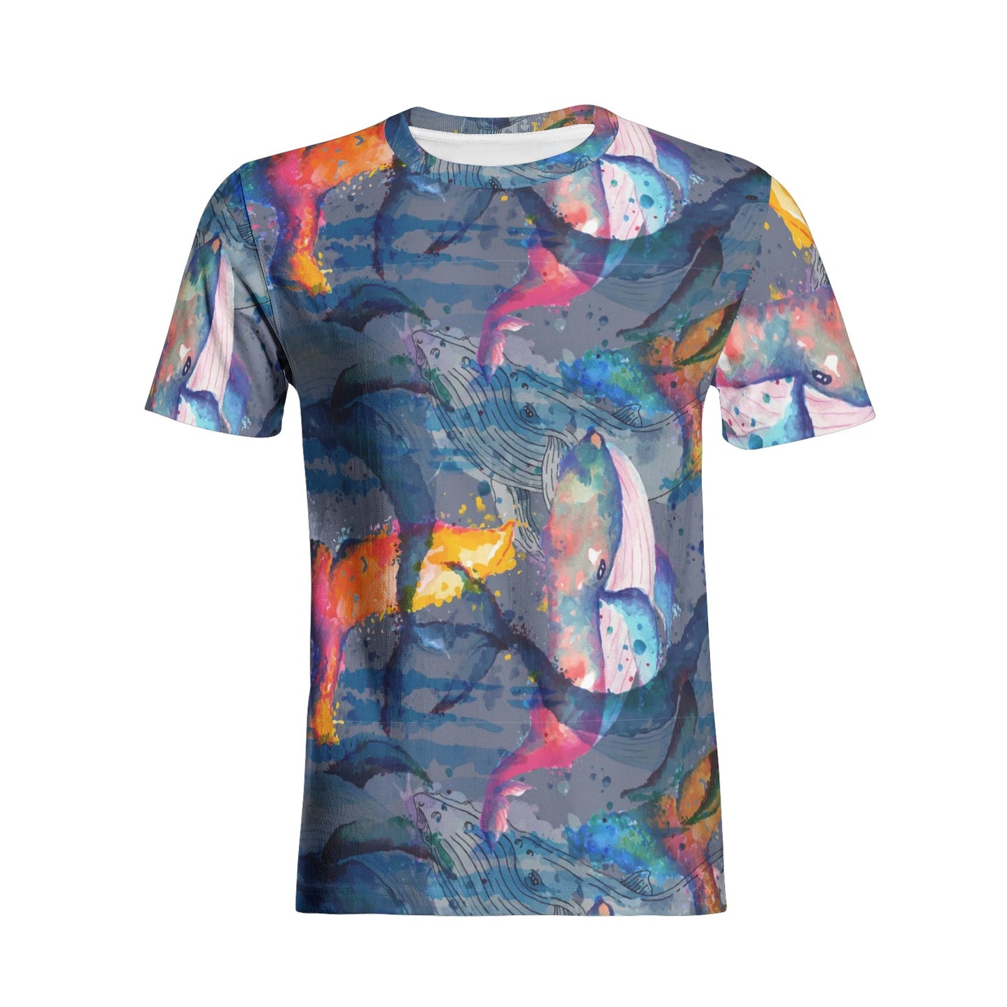 WHALE WONDER Unisex All-Over Print Cotton T-shirts