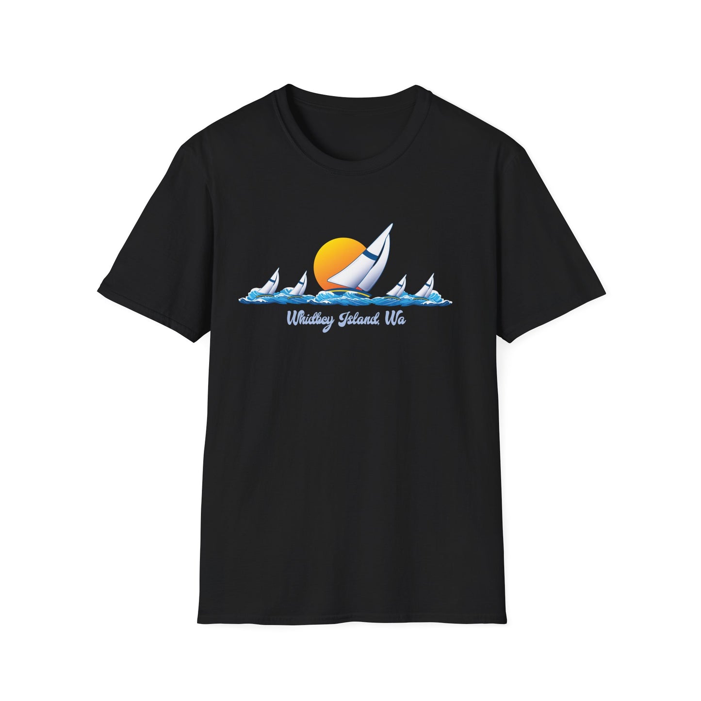 WHIDBEY ISLAND WA Sail Away Unisex Softstyle T-Shirt