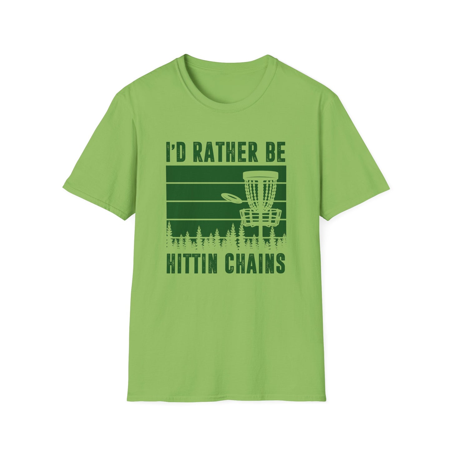 ID RATHER BE - DISC GOLF Unisex Softstyle T-Shirt