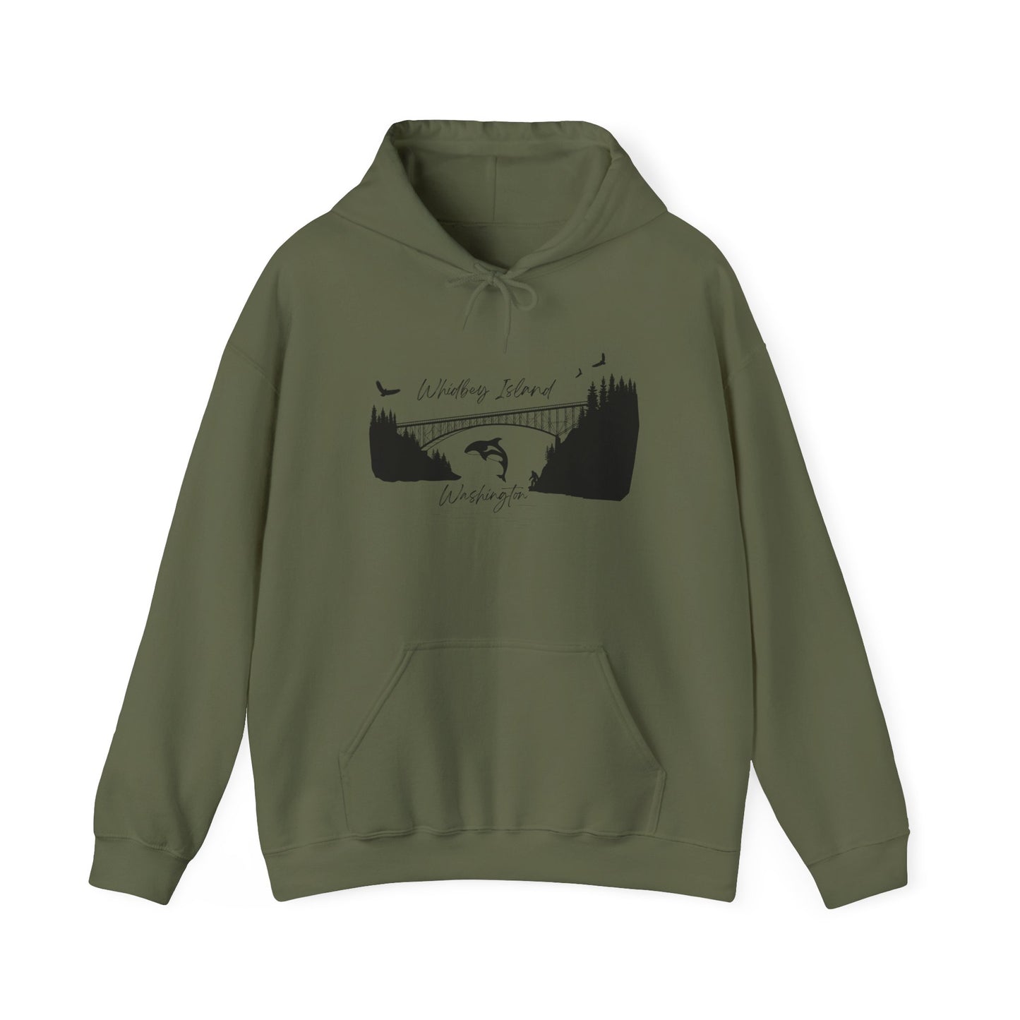DECEPTION PASS BRIDGE, SCENE Unisex Heavy Blend™ Hooded Sweatshirt