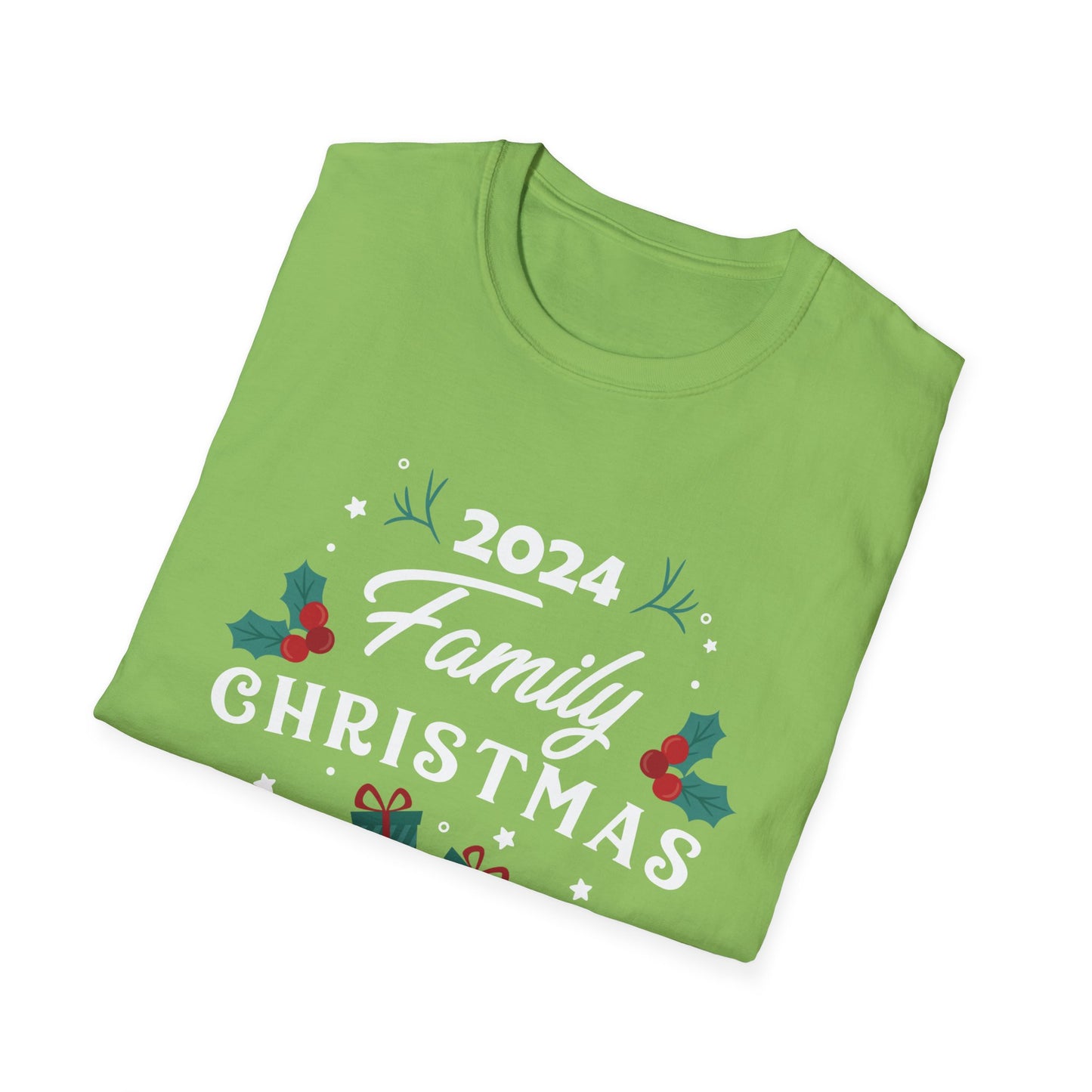 FAMILY CHRISTMAS 2024 HOLLY Unisex Softstyle T-Shirt