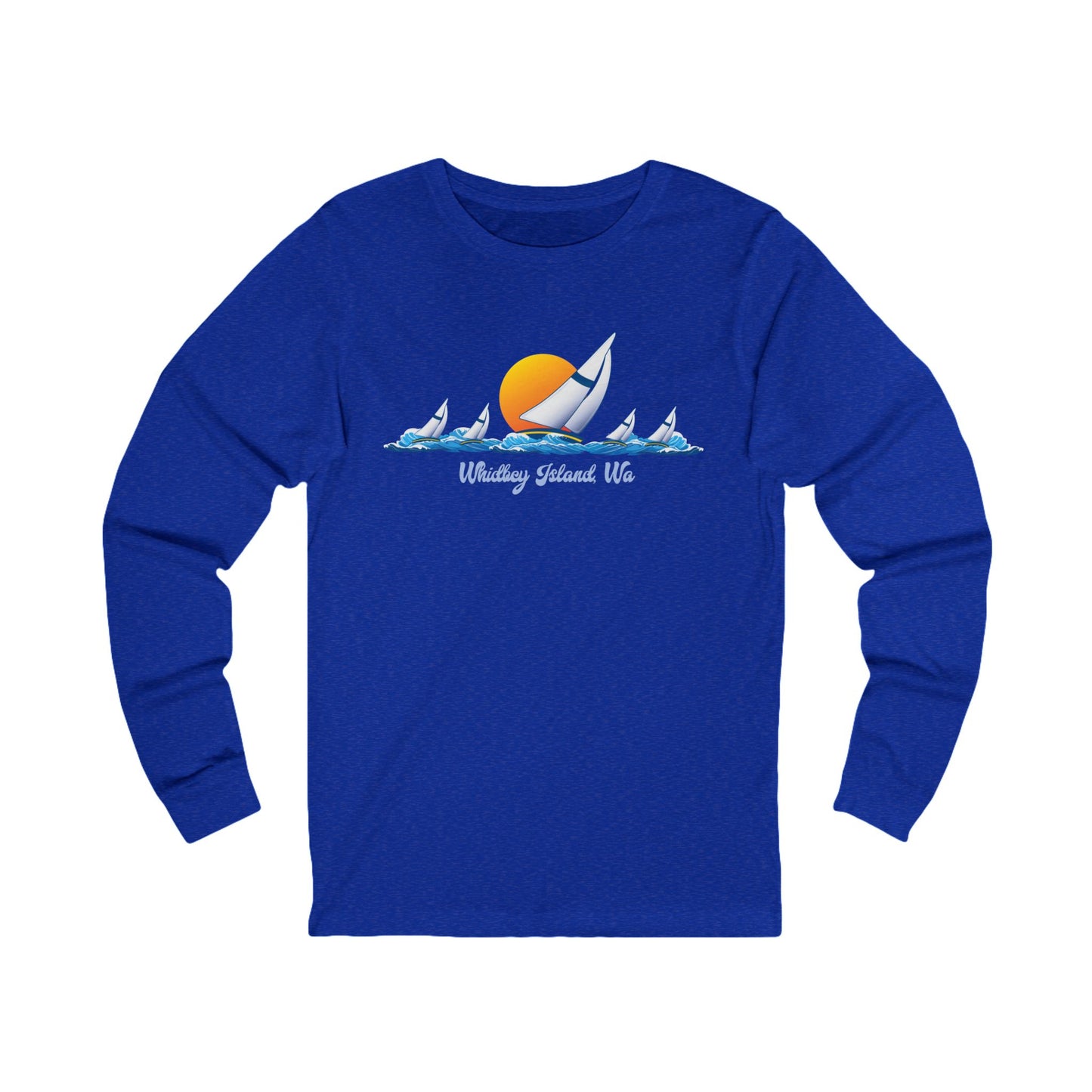 WHIDBEY ISLAND WA Sail Away Unisex Jersey Long Sleeve Tee