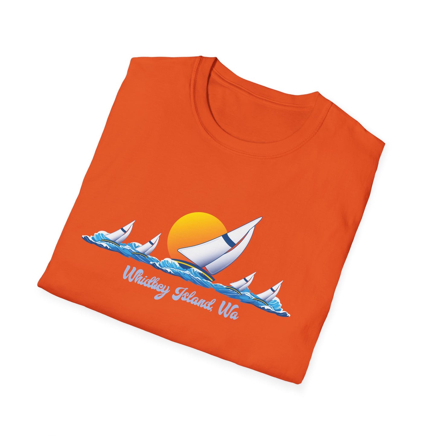 WHIDBEY ISLAND WA Sail Away Unisex Softstyle T-Shirt