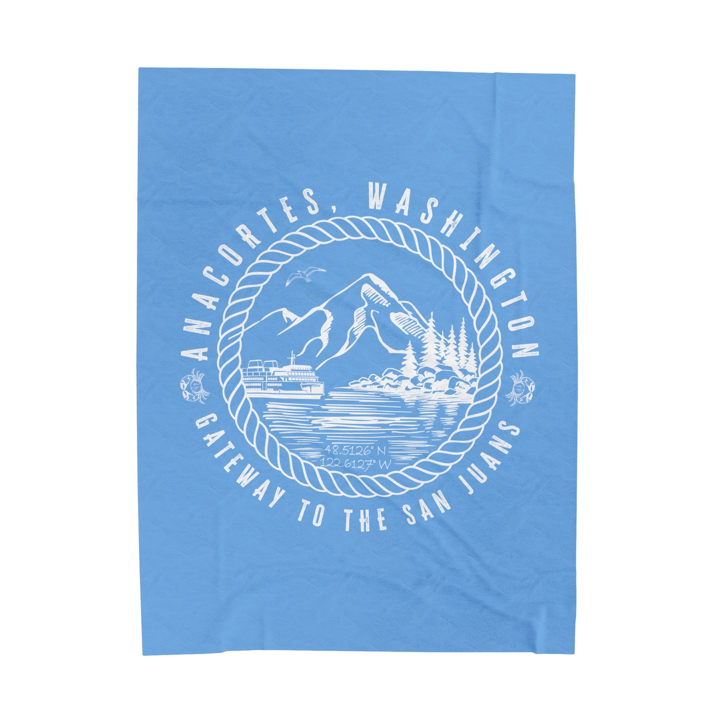 ANACORTES GATEWAY 2 Velveteen Plush Blanket
