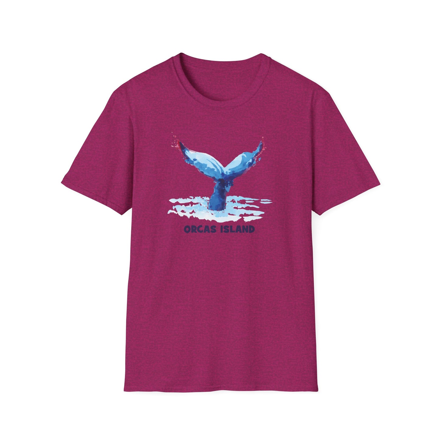 WATERCOLOR WHALE ORCAS Unisex Softstyle T-Shirt