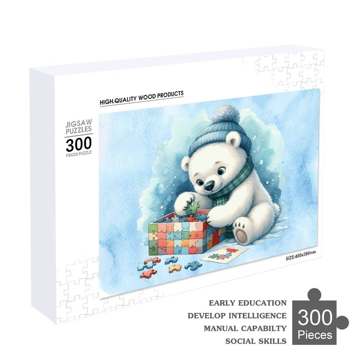Winter Baby Bear Wooden Picture Puzzle