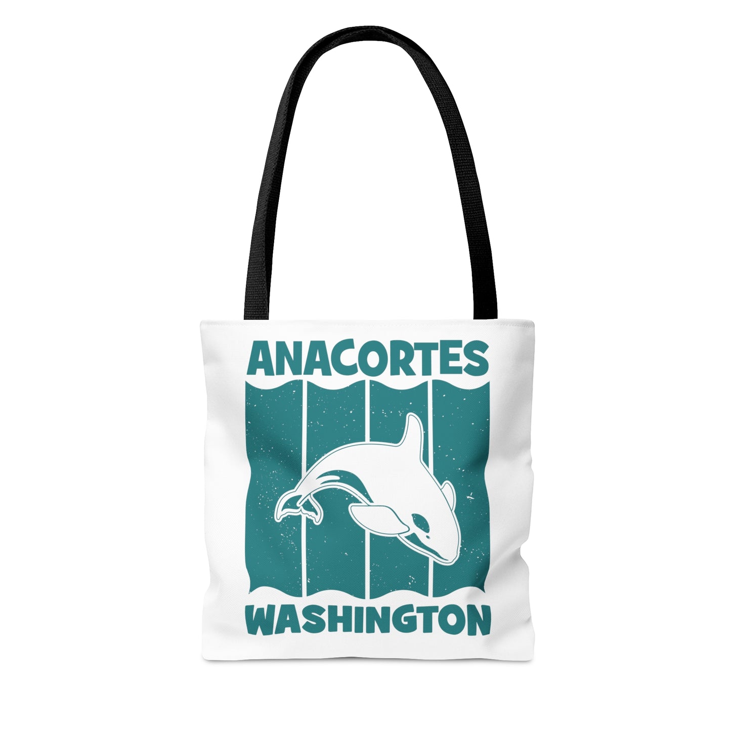 Anacortes Teal Orca Tote Bag