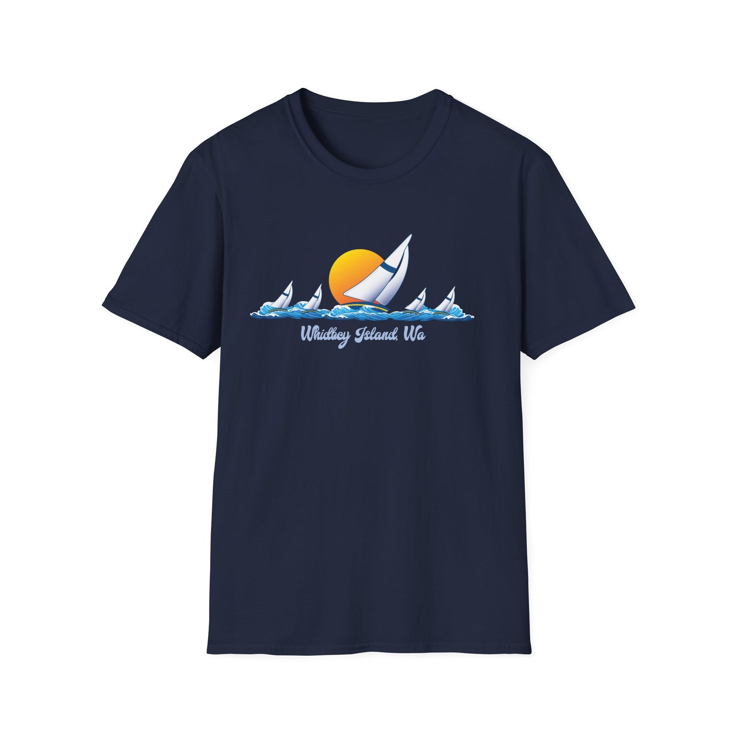 WHIDBEY ISLAND WA Sail Away Unisex Softstyle T-Shirt