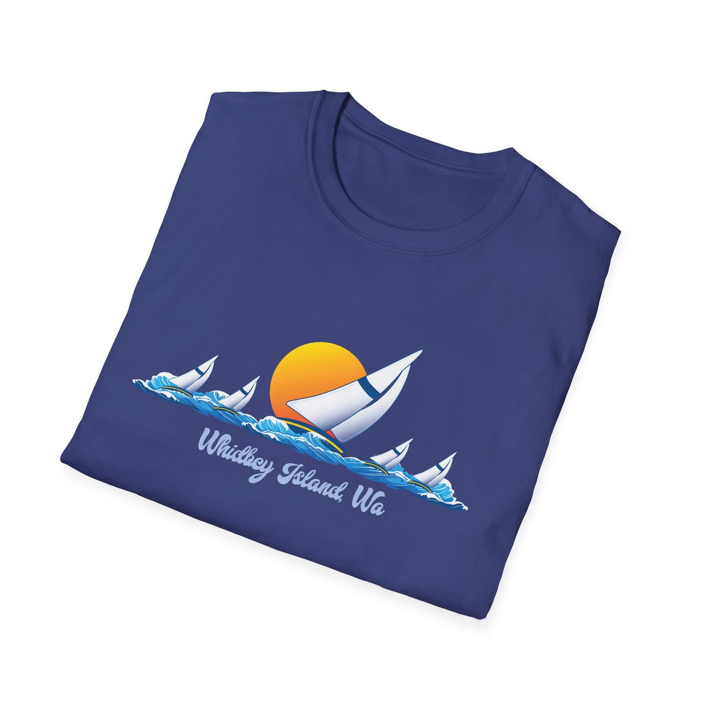 WHIDBEY ISLAND WA Sail Away Unisex Softstyle T-Shirt