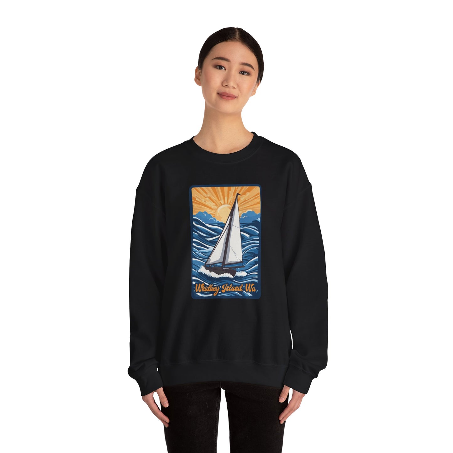 WHIDBEY ISLAND WA Unisex Heavy Blend™ Crewneck Sweatshirt