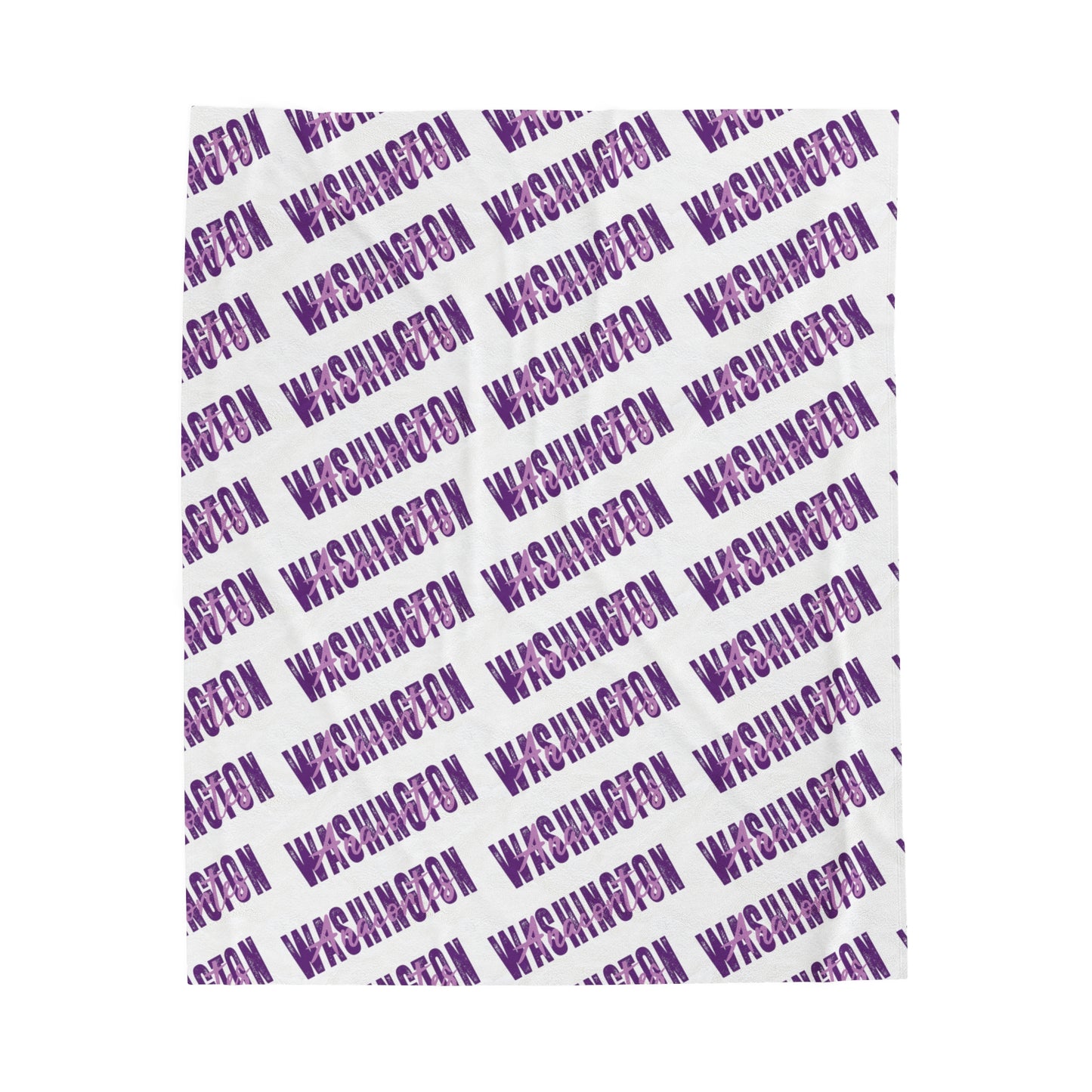 ANACORTES WASHINGTON TEXT Velveteen Plush Blanket