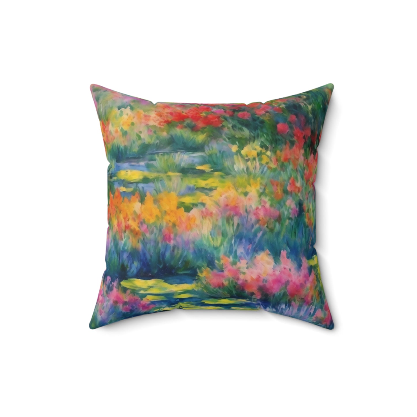 WILDFLOWER POND Faux Suede Square Pillow