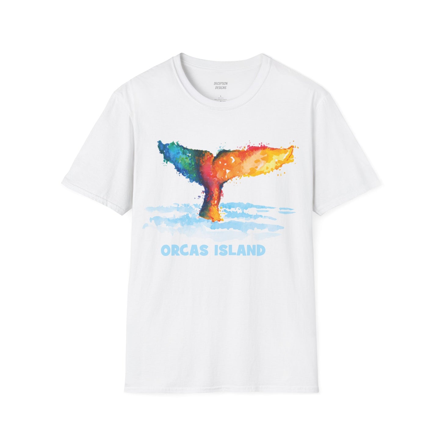 WHALE TAIL ORCAS ISLAND - Compass Unisex Softstyle T-Shirt