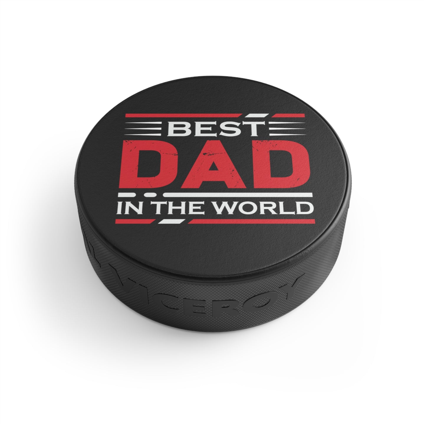 BEST DAD Hockey Puck