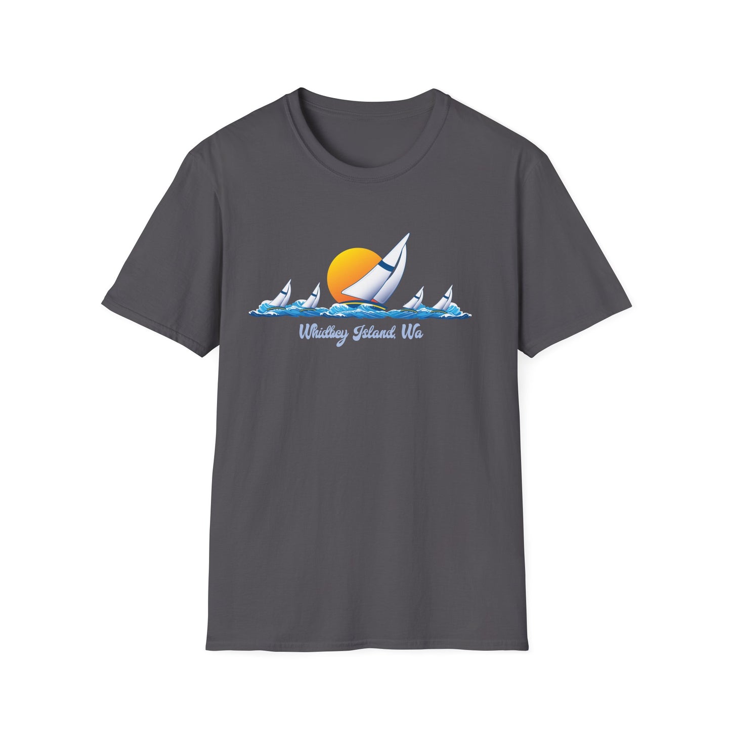 WHIDBEY ISLAND WA Sail Away Unisex Softstyle T-Shirt
