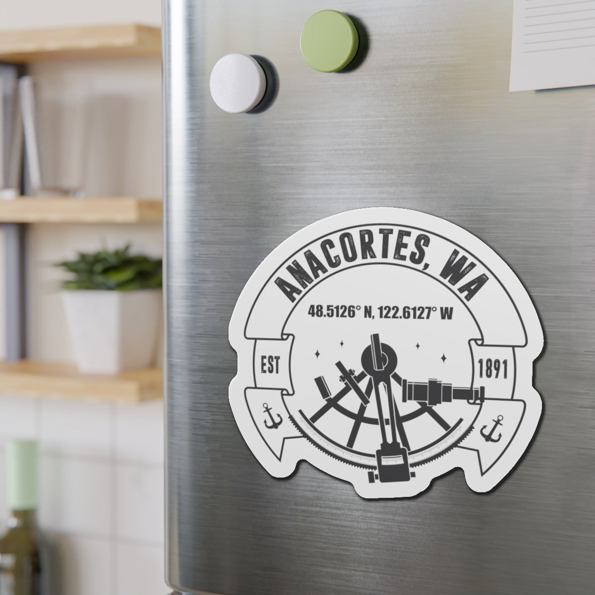 Anacortes Coordinates Magnet