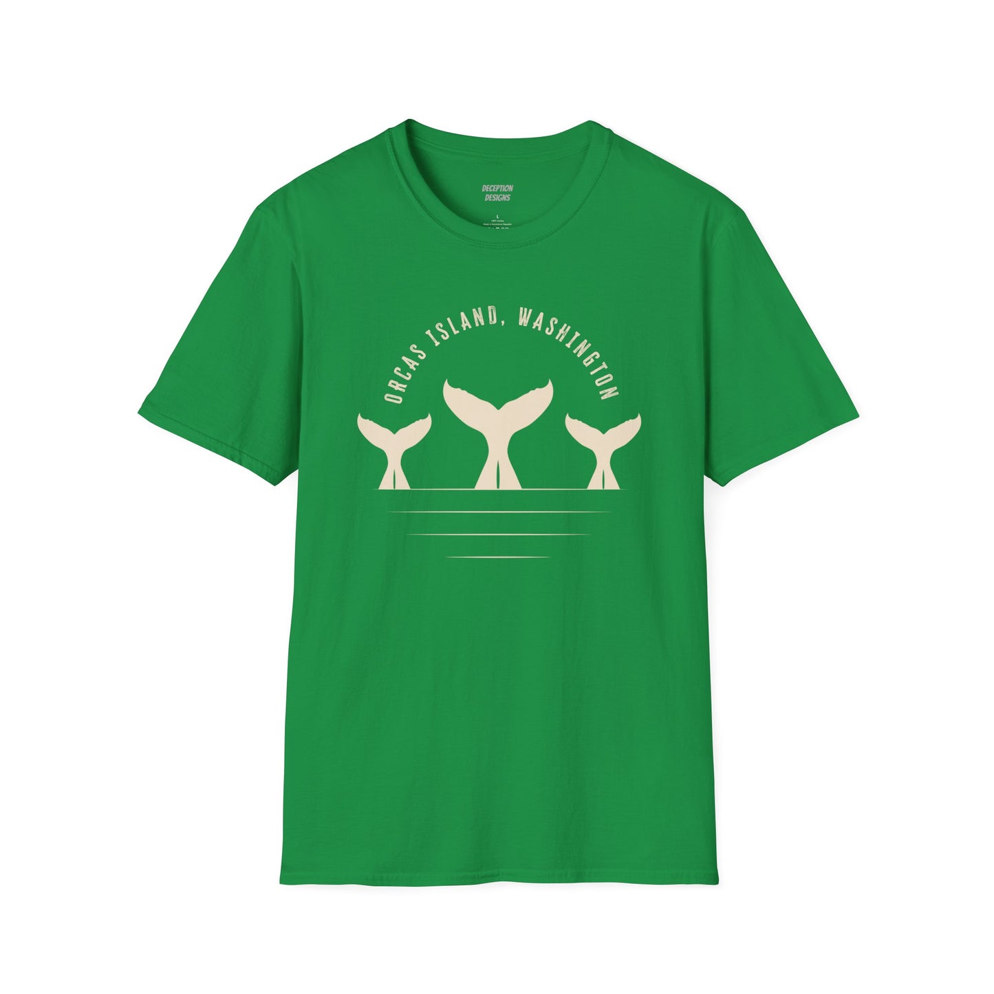 WHALE TAILS - ORCAS ISLAND - Compass Unisex Softstyle T-Shirt