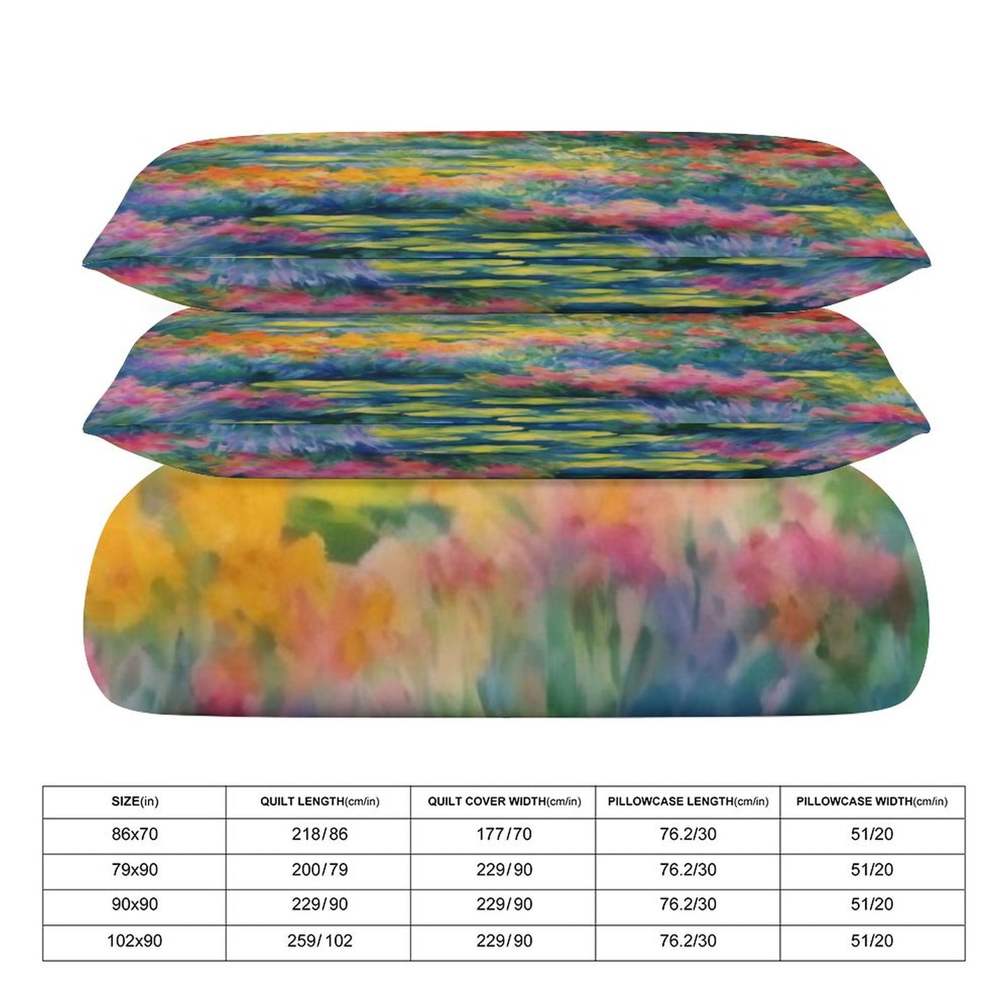 WILDFLOWER POND 3-Piece Bedding Set-90"x90"