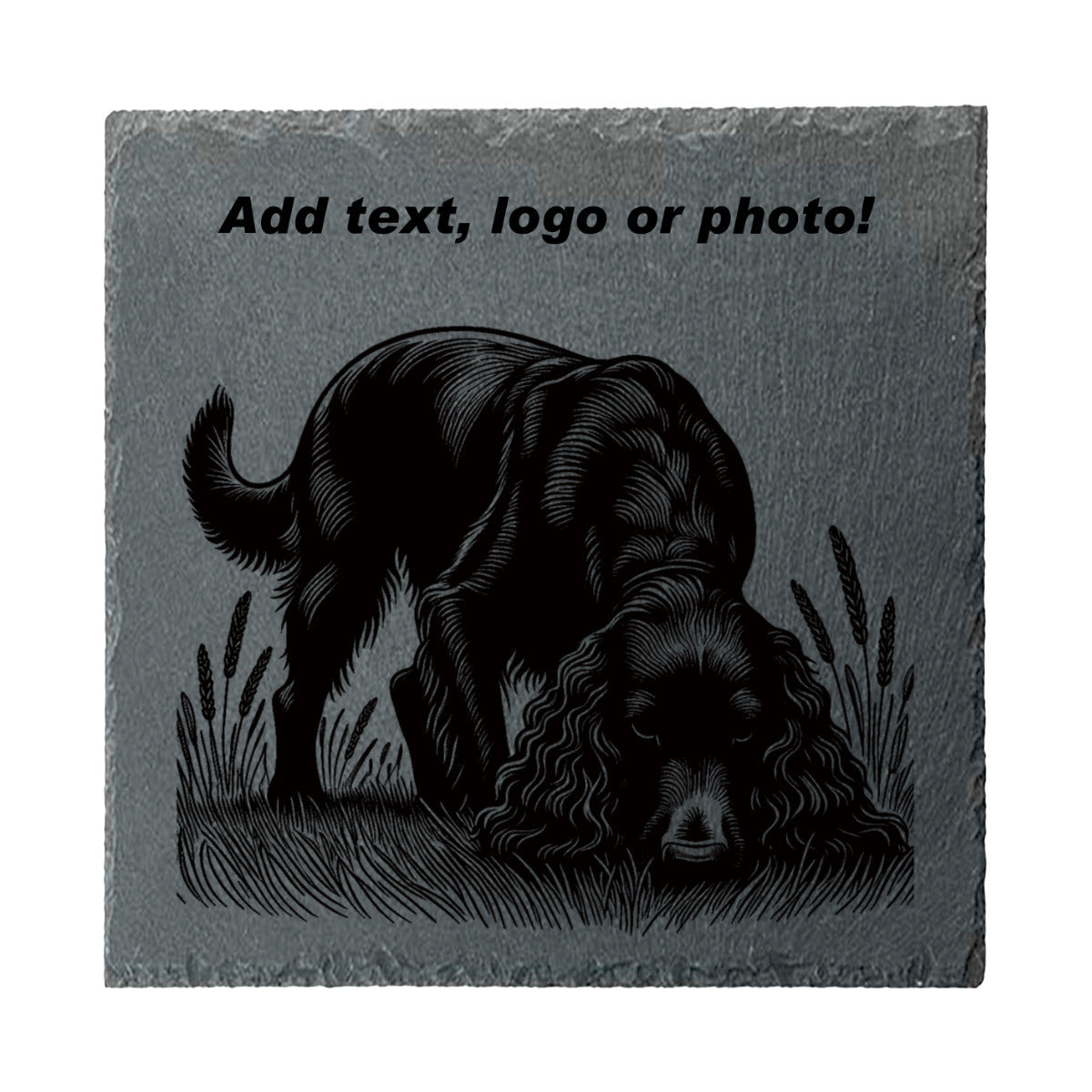Single Side Printed Square Pet Memorial Headstone | Stone