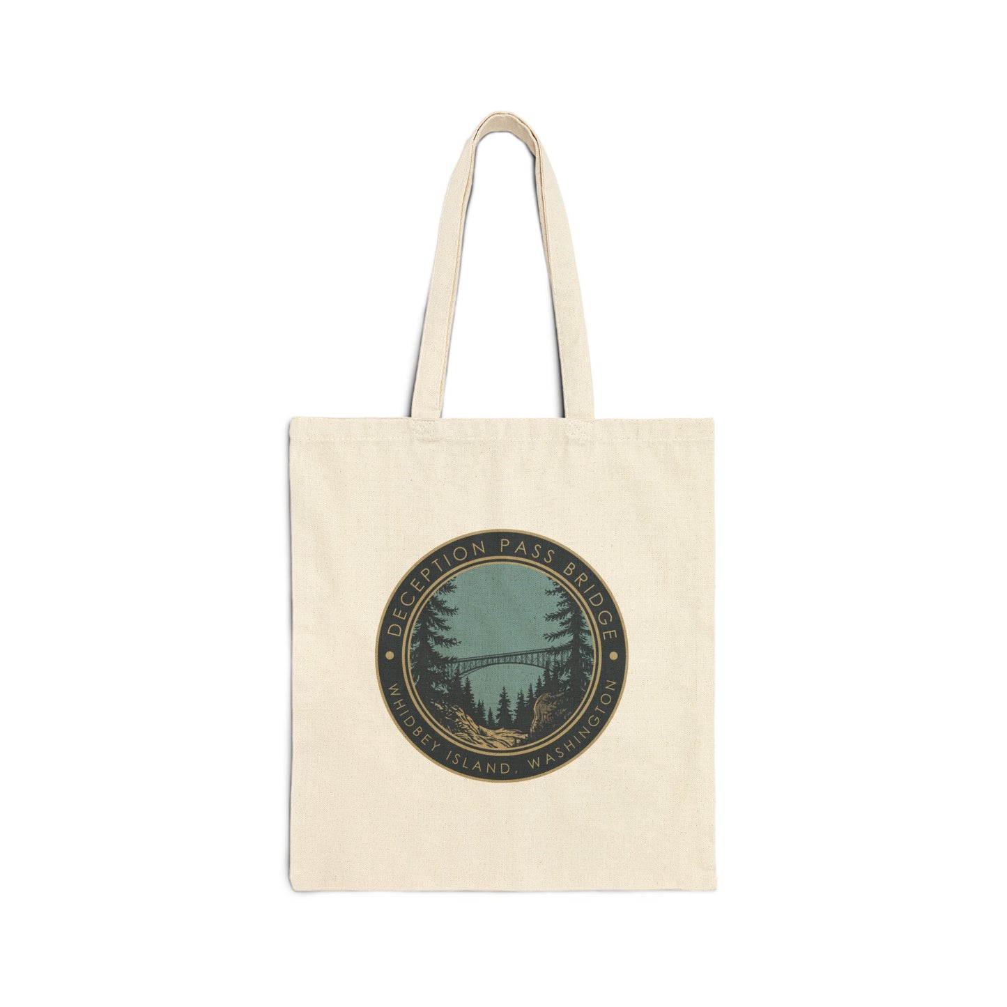 DECEPTION PASS BRIDGE, LOOKOUT Cotton Canvas Tote Bag