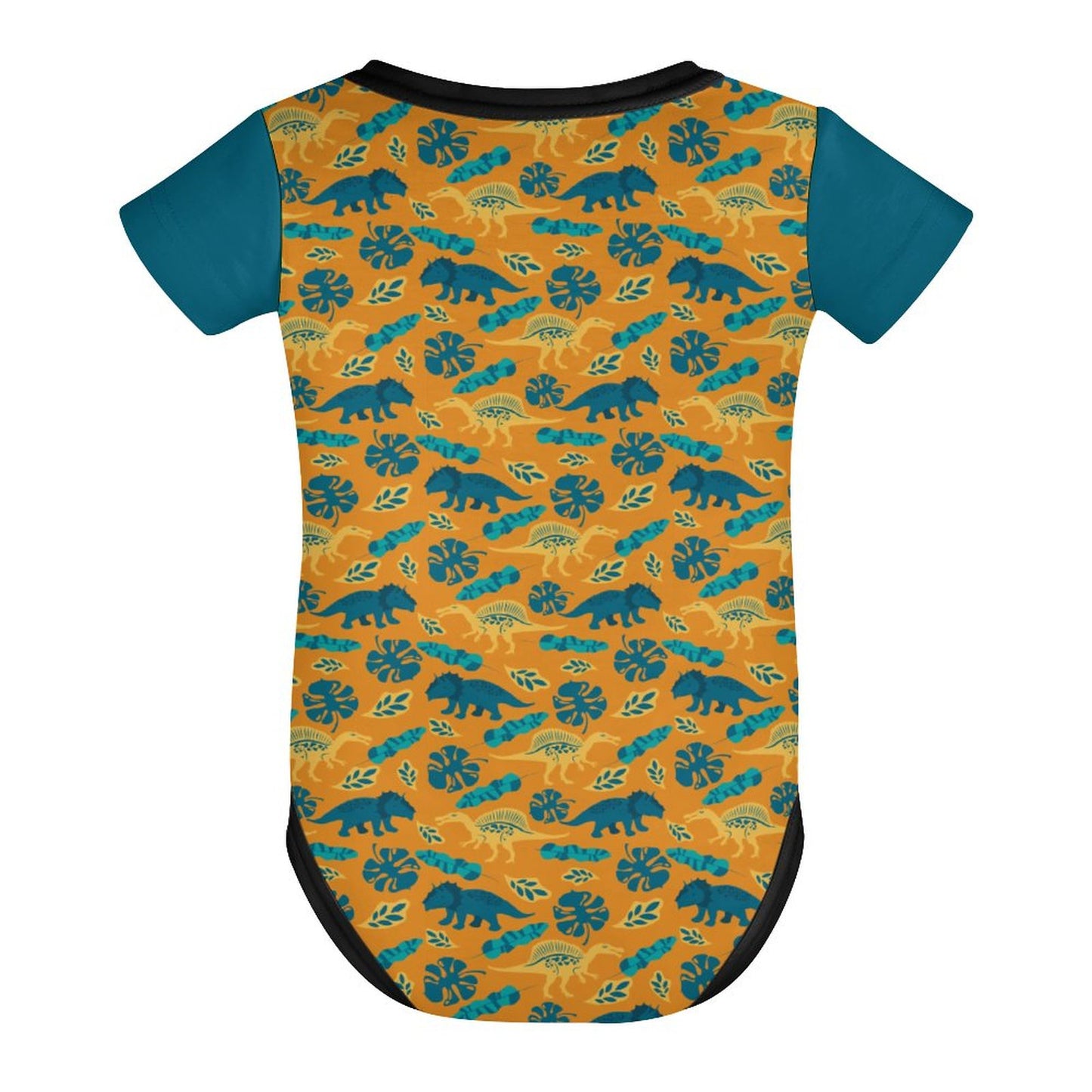 220gsm Faux Cotton Short Sleeve Baby Romper 349P (All-over Printing)