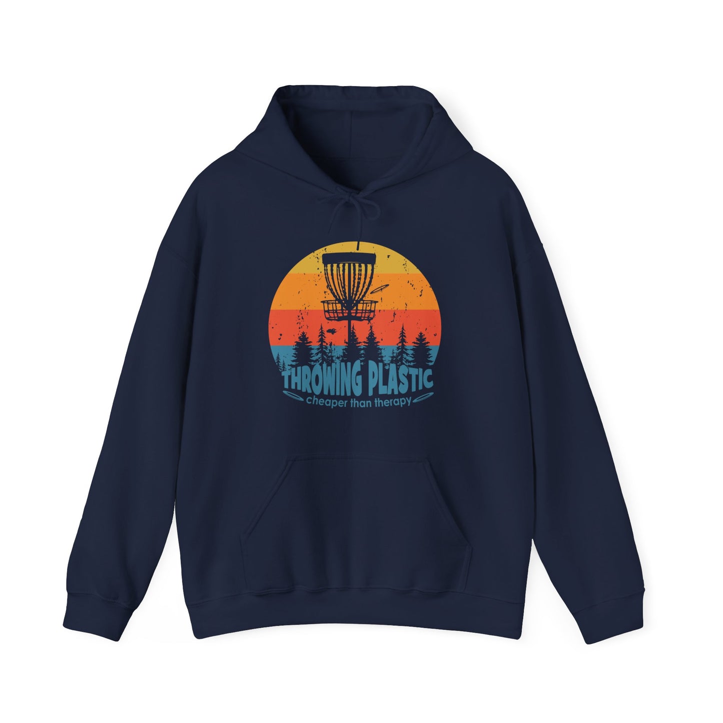 THROWING PLASTIC, CHEAPER THAN THERAPY Unisex Heavy Blend™ Hooded Sweatshirt