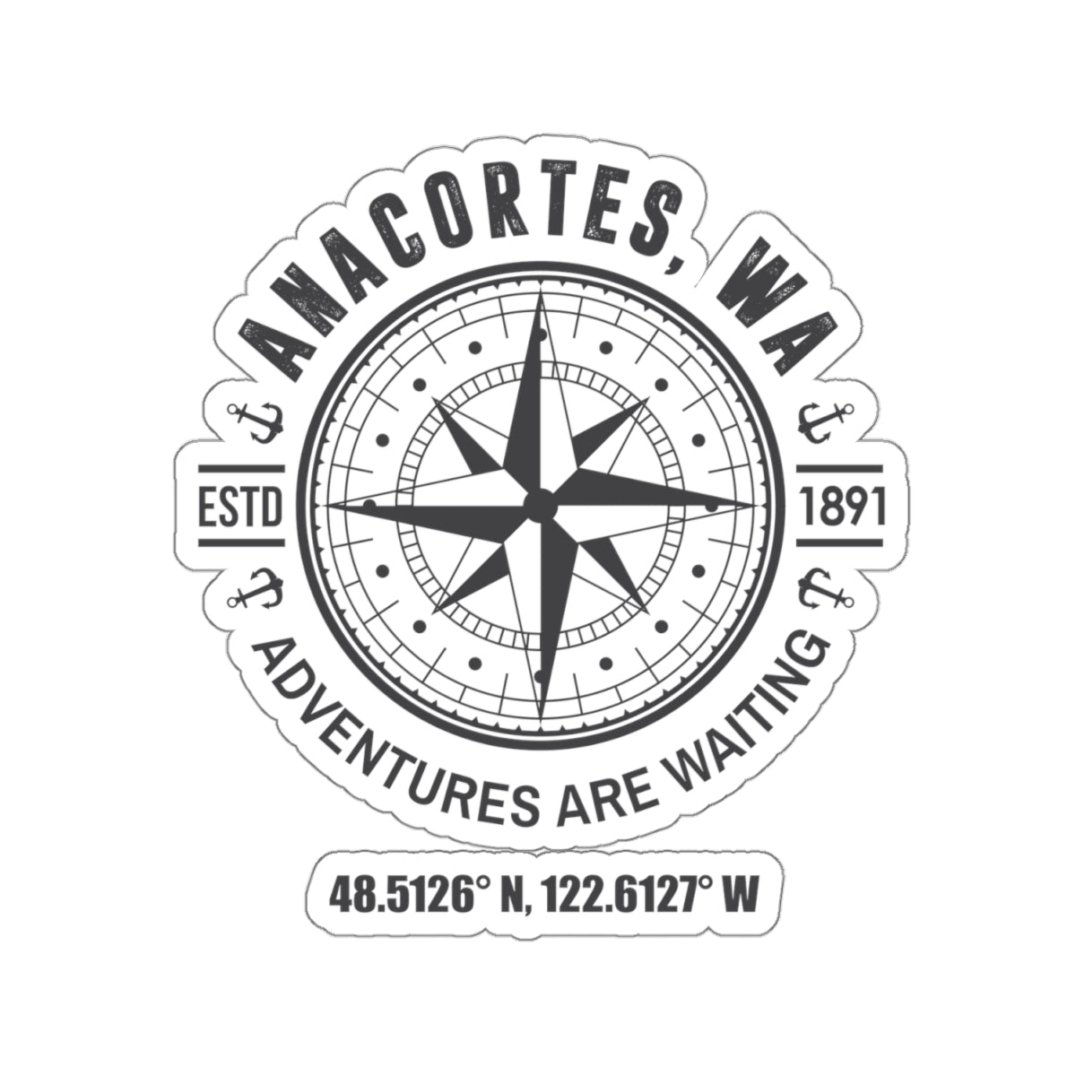 ANACORTES COMPASS Sticker