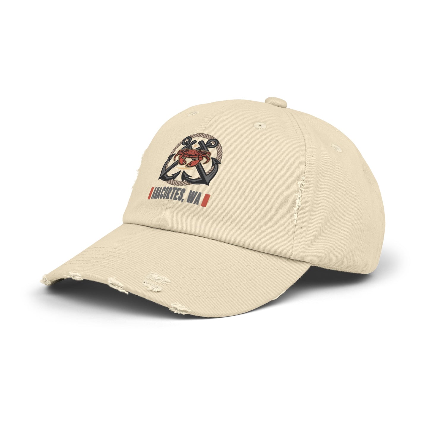 Anacortes Crab Unisex Distressed Cap