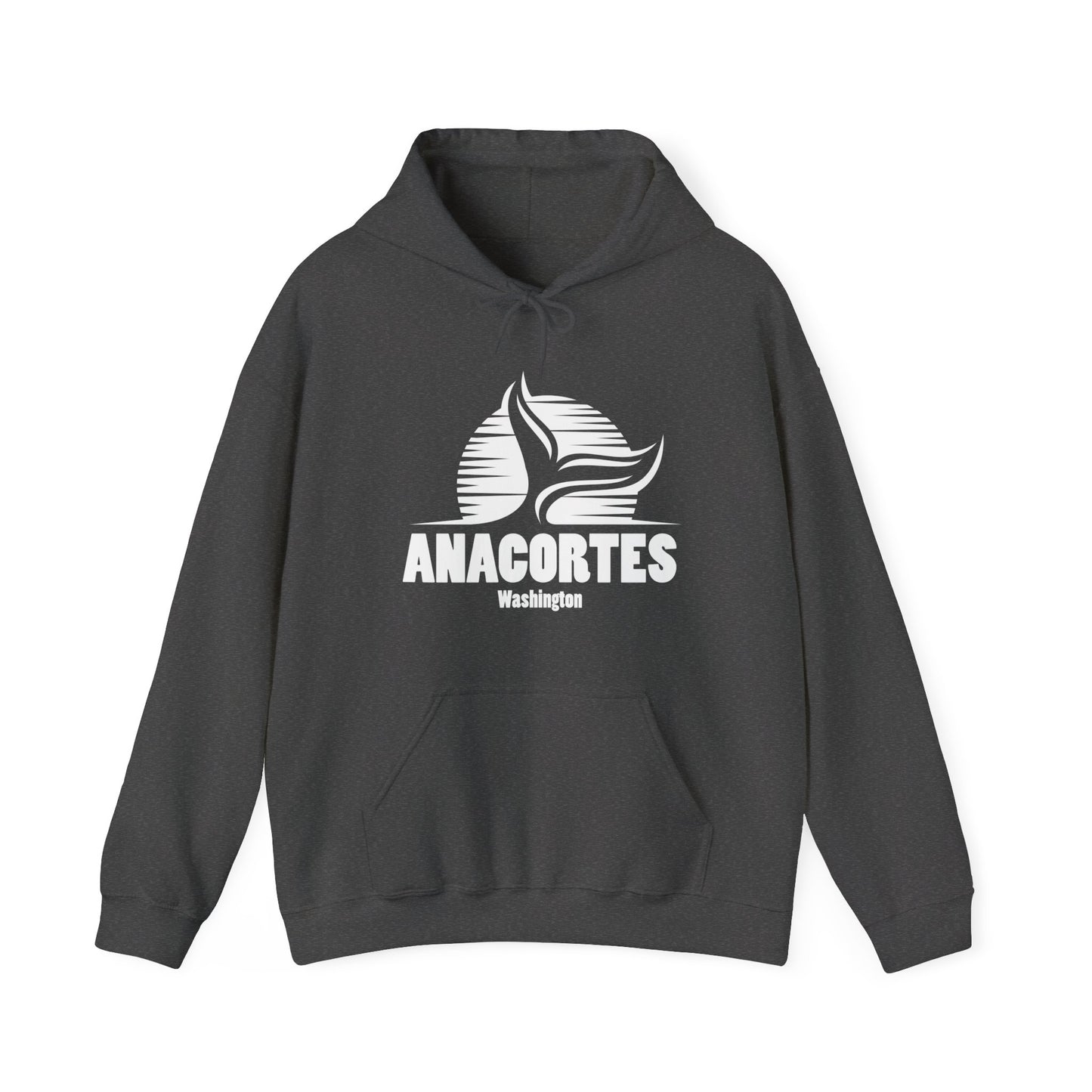 ANACORTES WHALE TAIL Unisex Heavy Blend™ Hooded Sweatshirt
