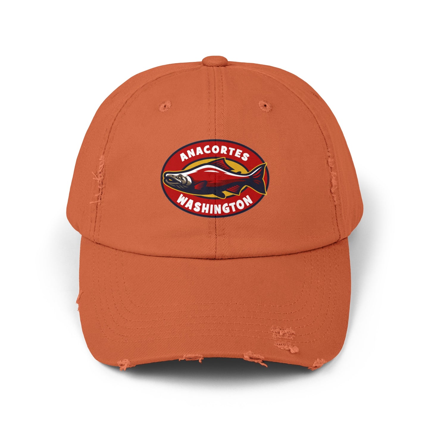 ANACORTES SALMON Unisex Distressed Cap