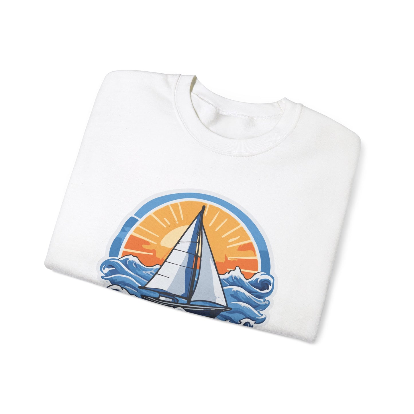 WHIDBEY ISLAND WA Sunny Sailing Unisex Heavy Blend™ Crewneck Sweatshirt