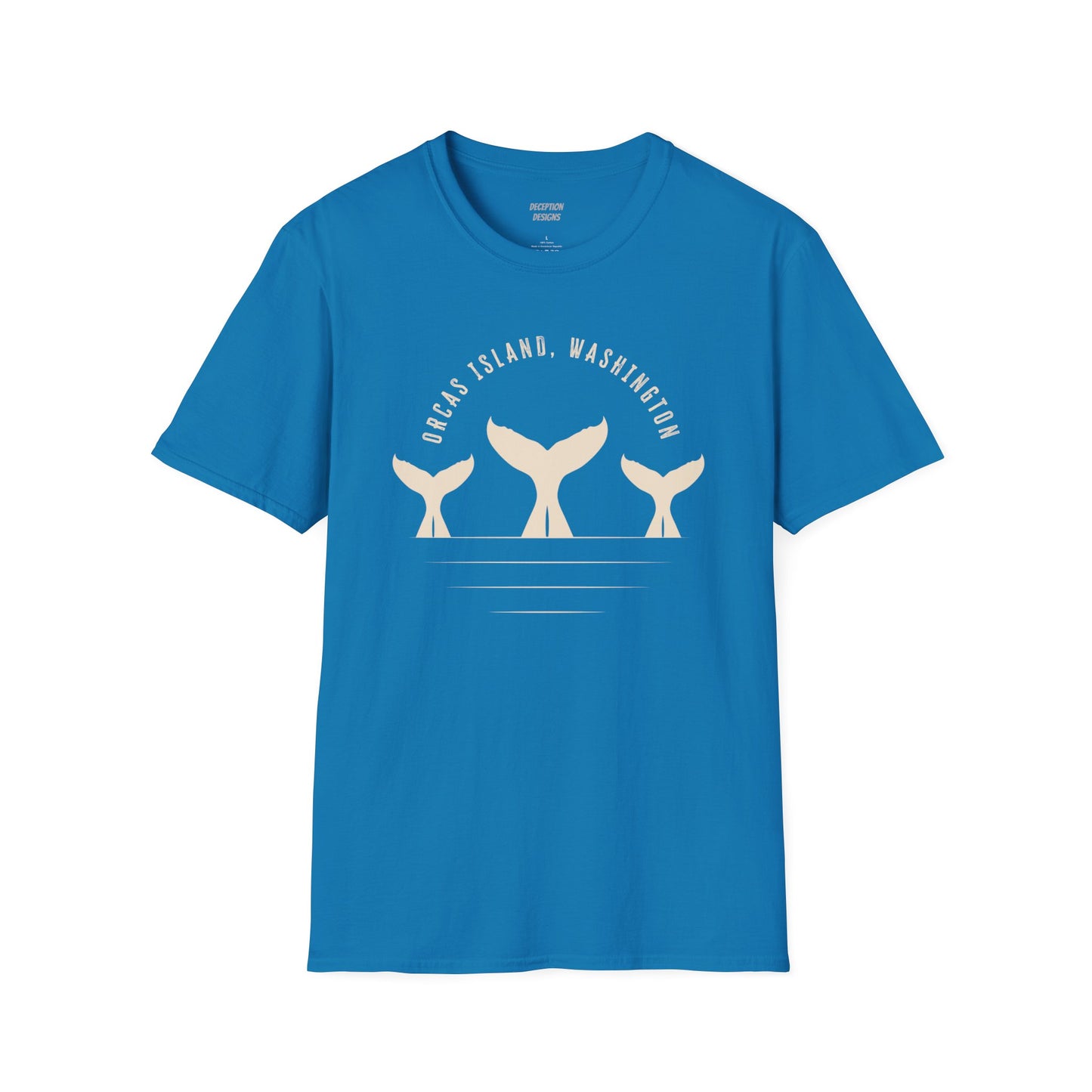 WHALE TAILS - ORCAS ISLAND - Compass Unisex Softstyle T-Shirt