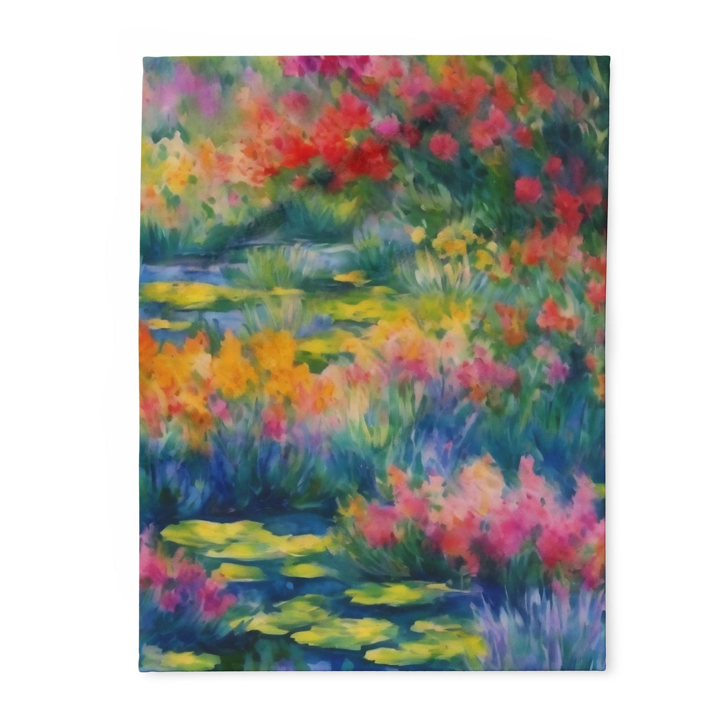 WILDFLOWER POND Arctic Fleece Blanket