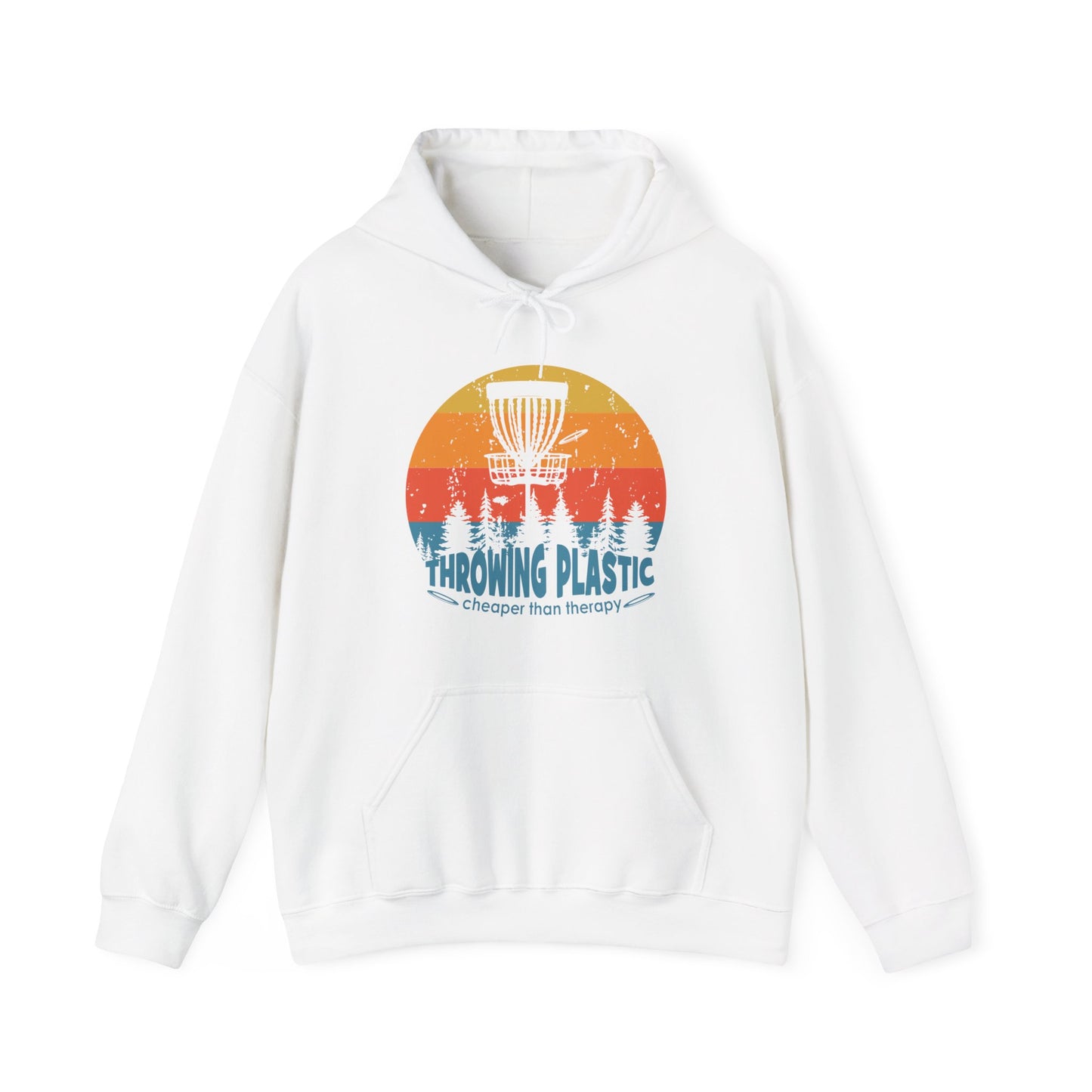THROWING PLASTIC, CHEAPER THAN THERAPY Unisex Heavy Blend™ Hooded Sweatshirt