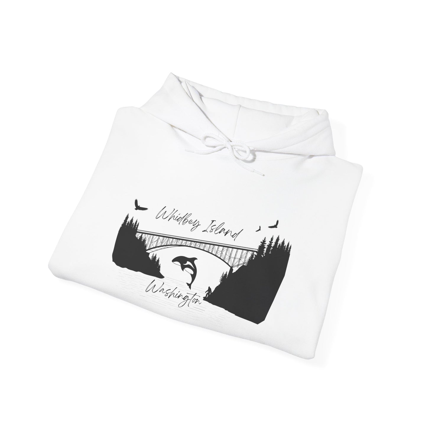 DECEPTION PASS BRIDGE, SCENE Unisex Heavy Blend™ Hooded Sweatshirt