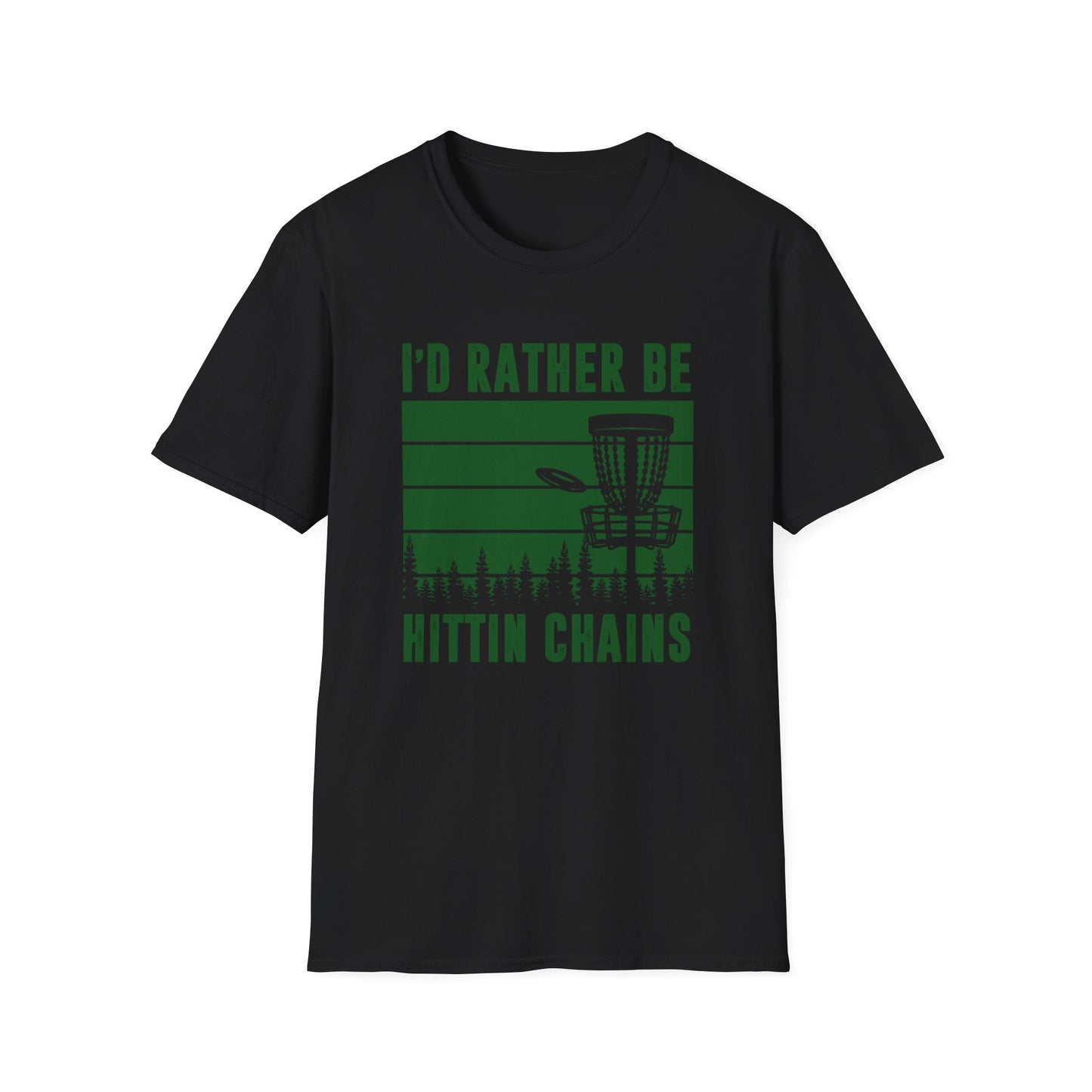 ID RATHER BE - DISC GOLF Unisex Softstyle T-Shirt