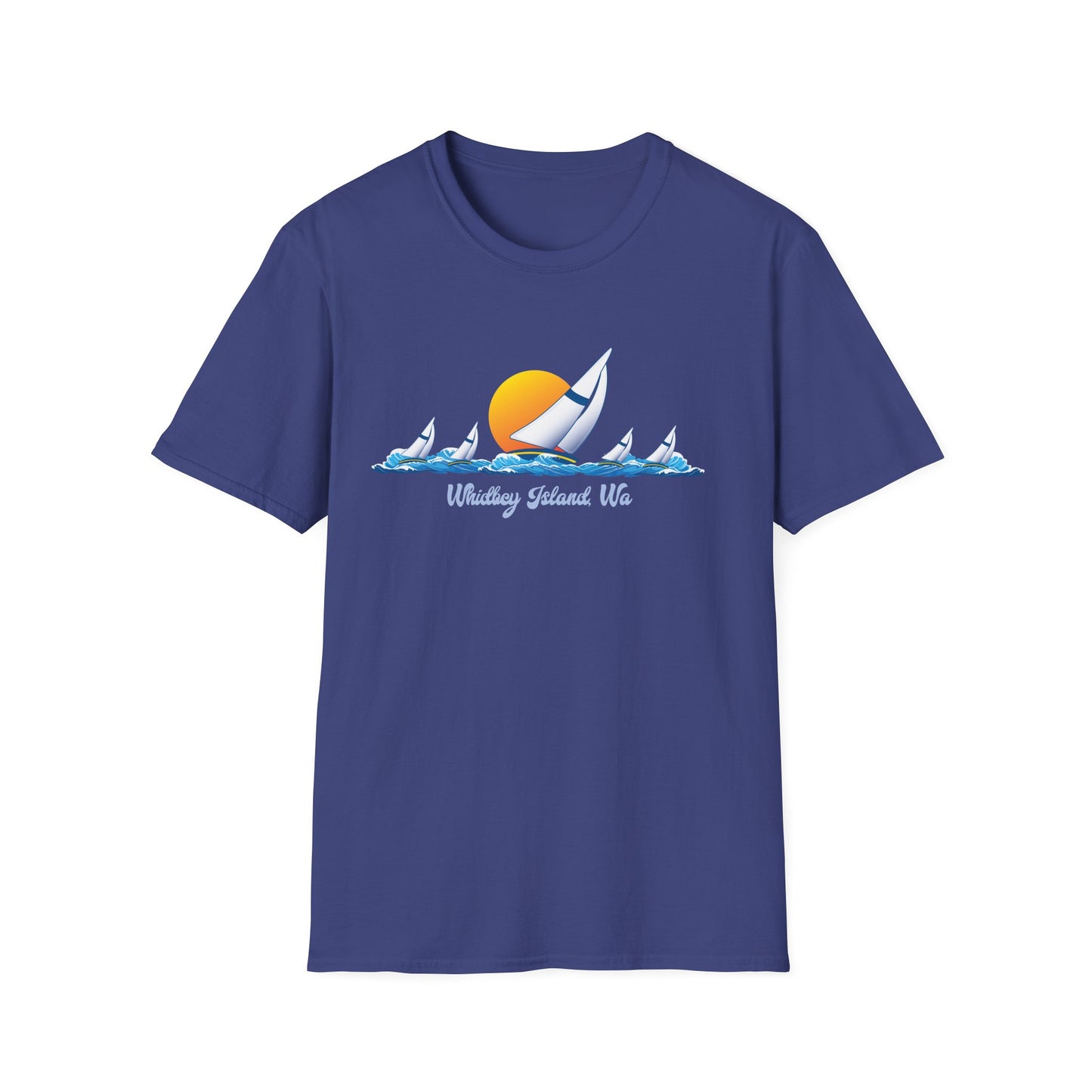 WHIDBEY ISLAND WA Sail Away Unisex Softstyle T-Shirt