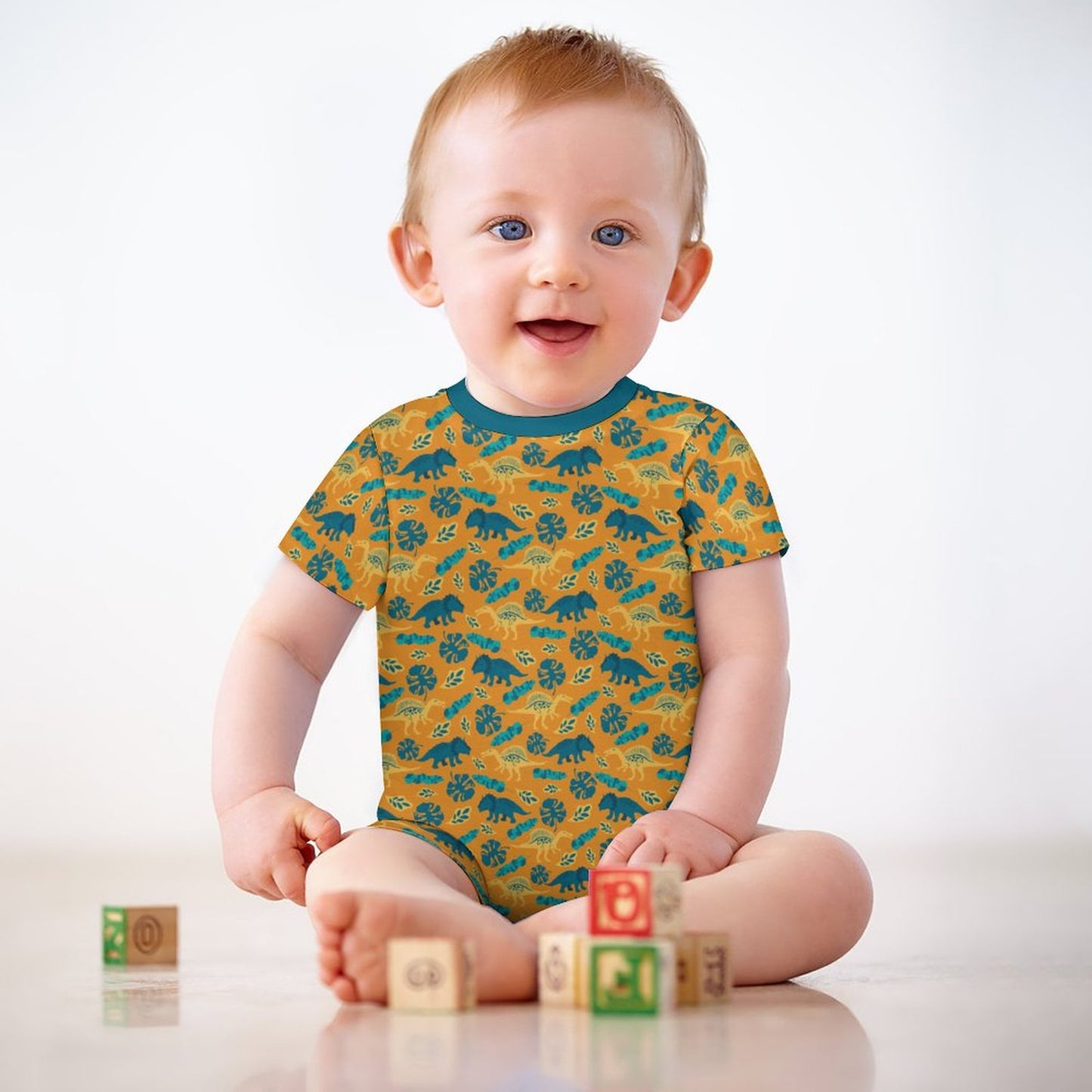 180gsm Faux Cotton Short Sleeve Baby Bodysuit Romper PLR (All-Over Printing)