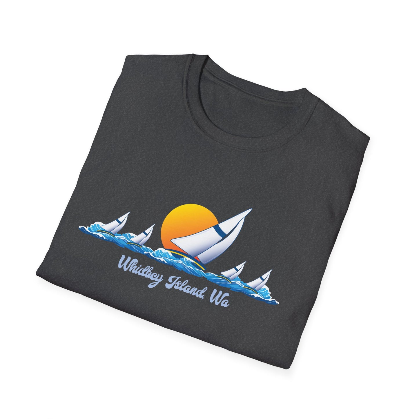 WHIDBEY ISLAND WA Sail Away Unisex Softstyle T-Shirt