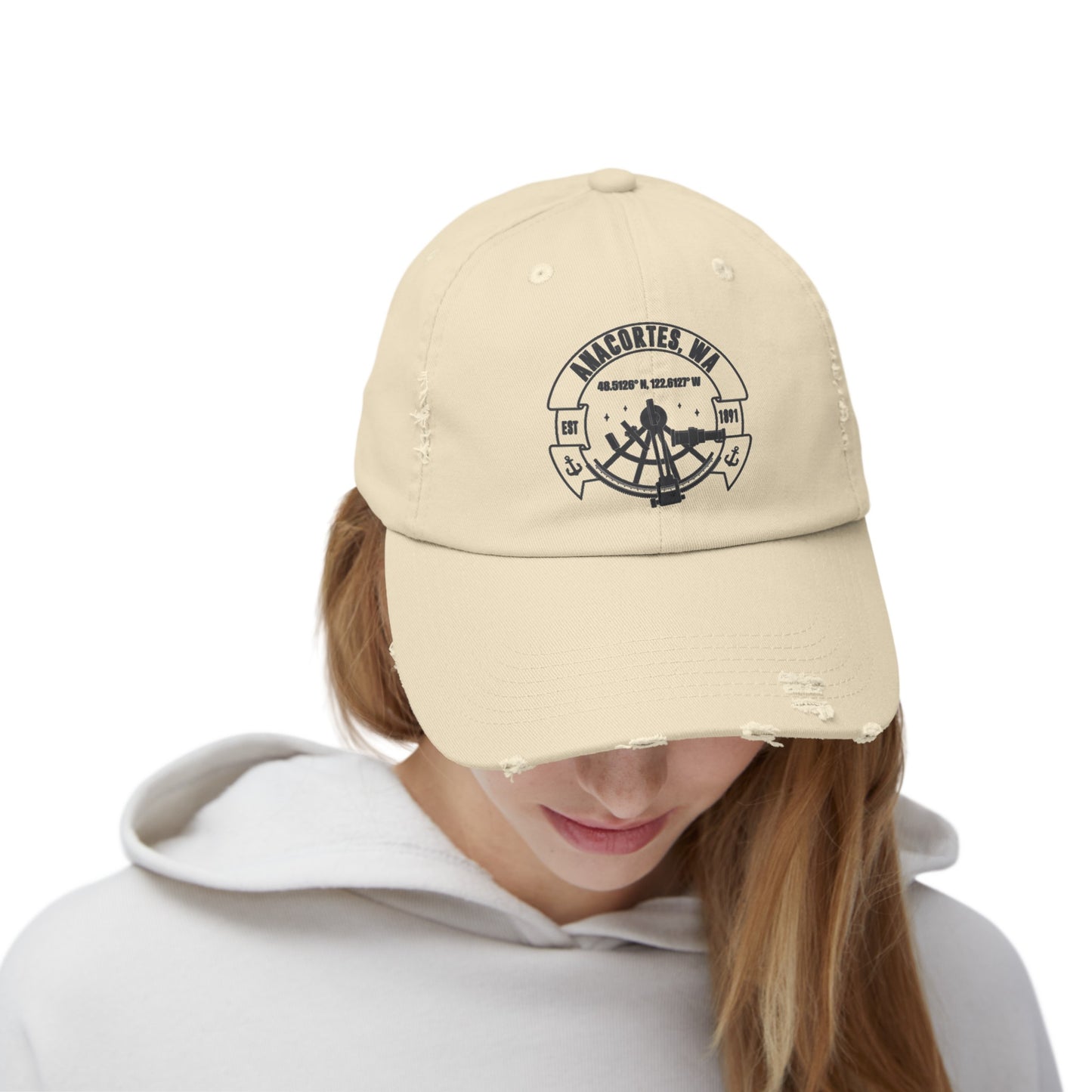 Anacortes Coordinates Unisex Distressed Cap