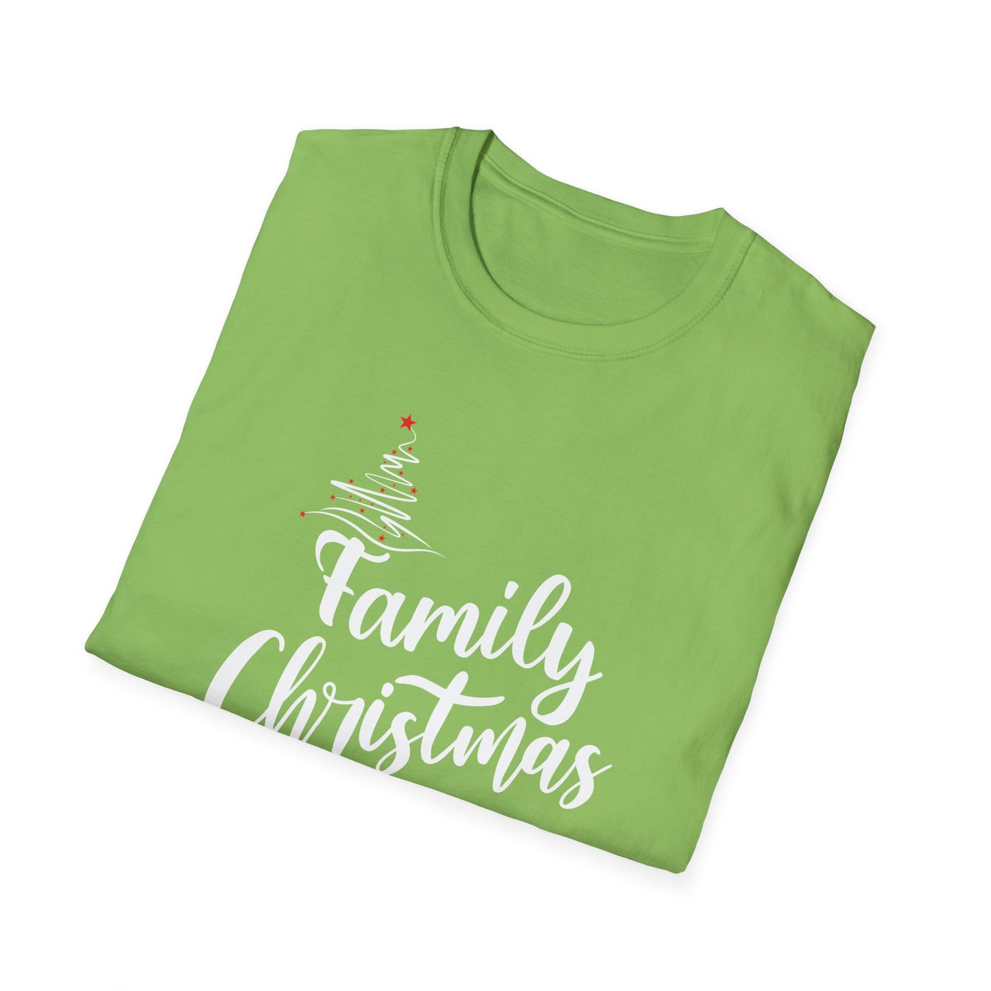 FAMILY CHRISTMAS 2024 TREE Unisex Softstyle T-Shirt