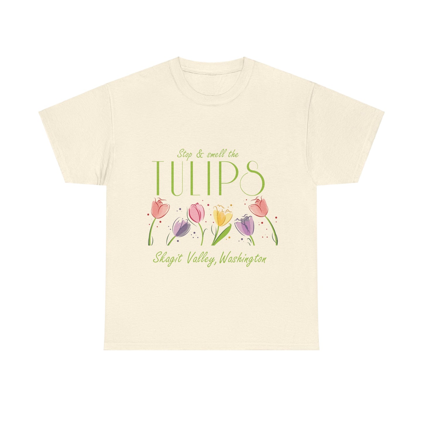 SMELL THE TULIPS - Unisex Heavy Cotton Tee