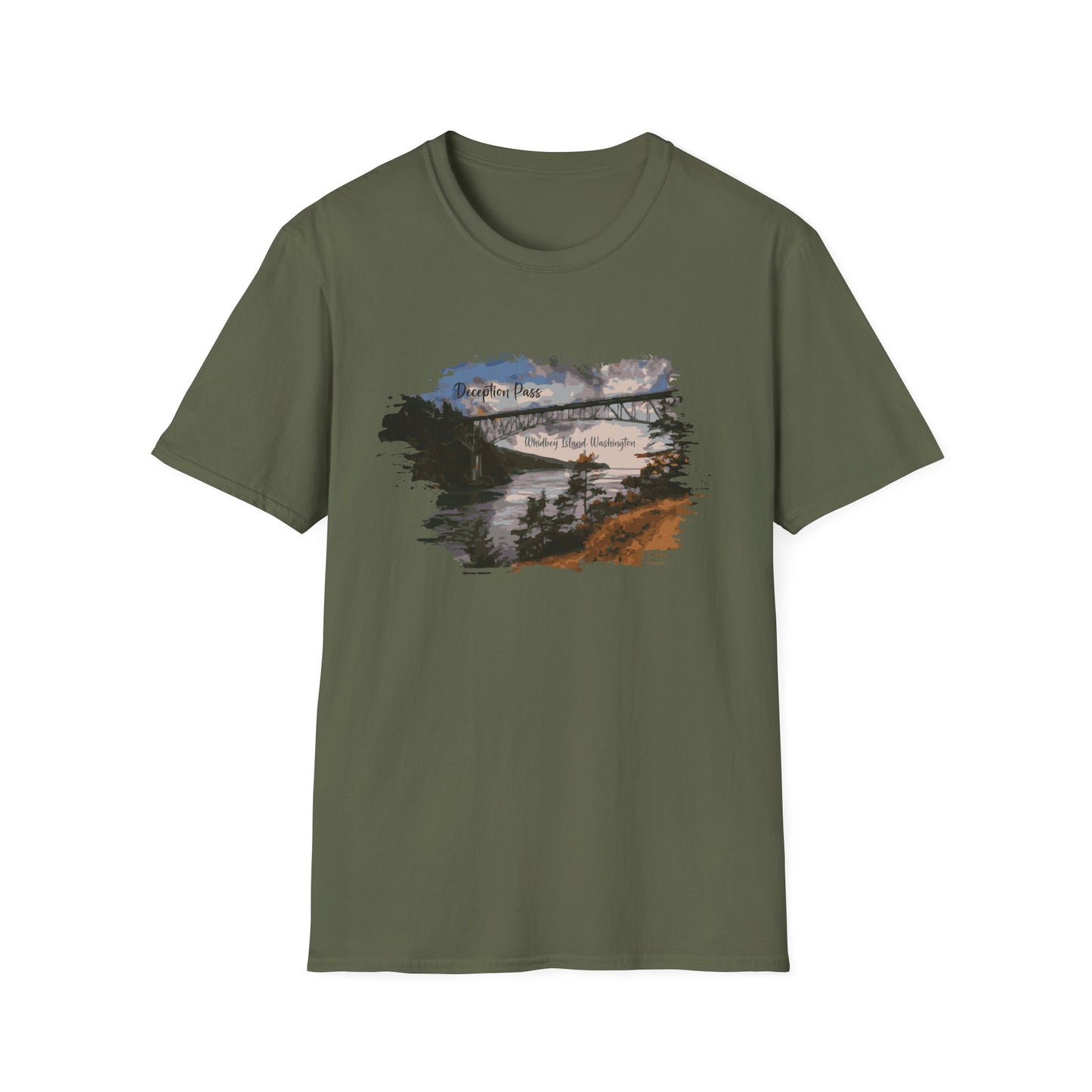 DECEPTION PASS BRIDGE, PAINTED Unisex Softstyle T-Shirt