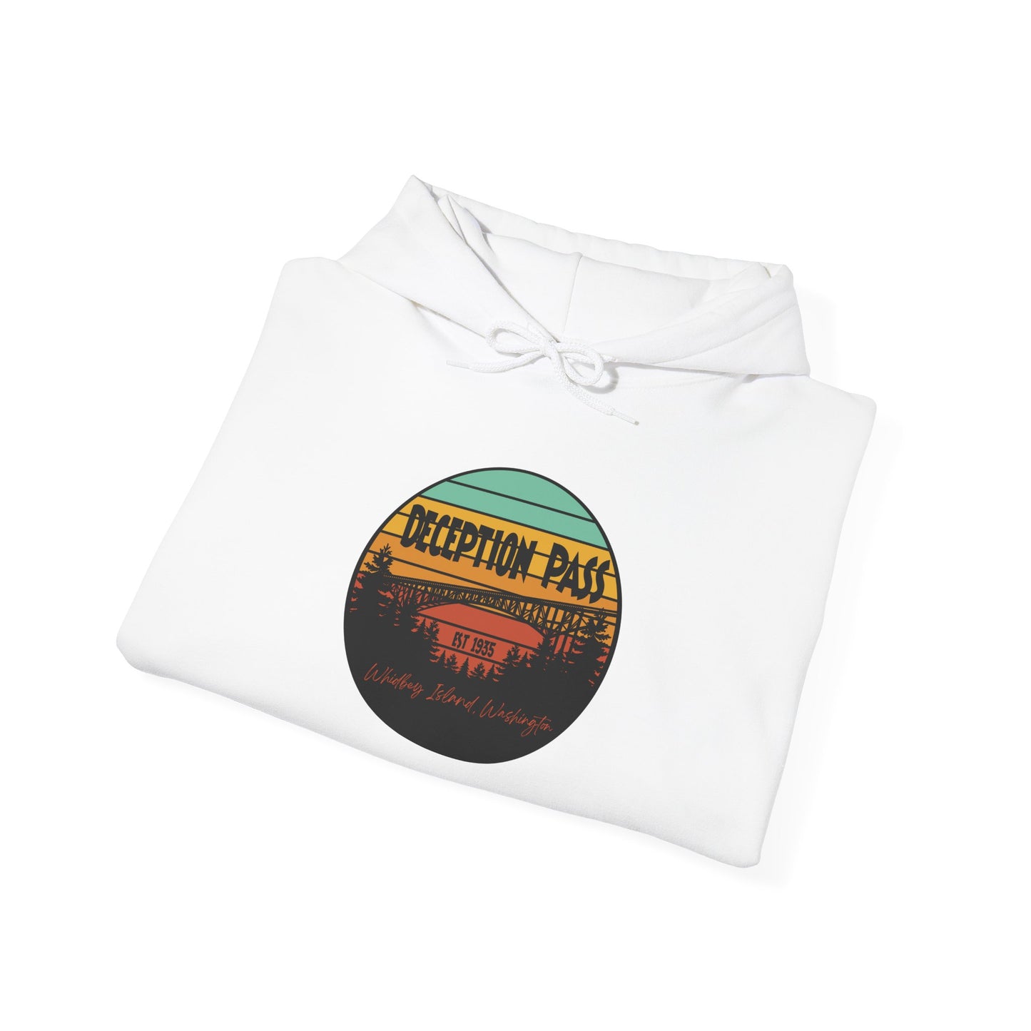 DECEPTION PASS BRIDGE, Unisex Heavy Blend™ Hooded Sweatshirt