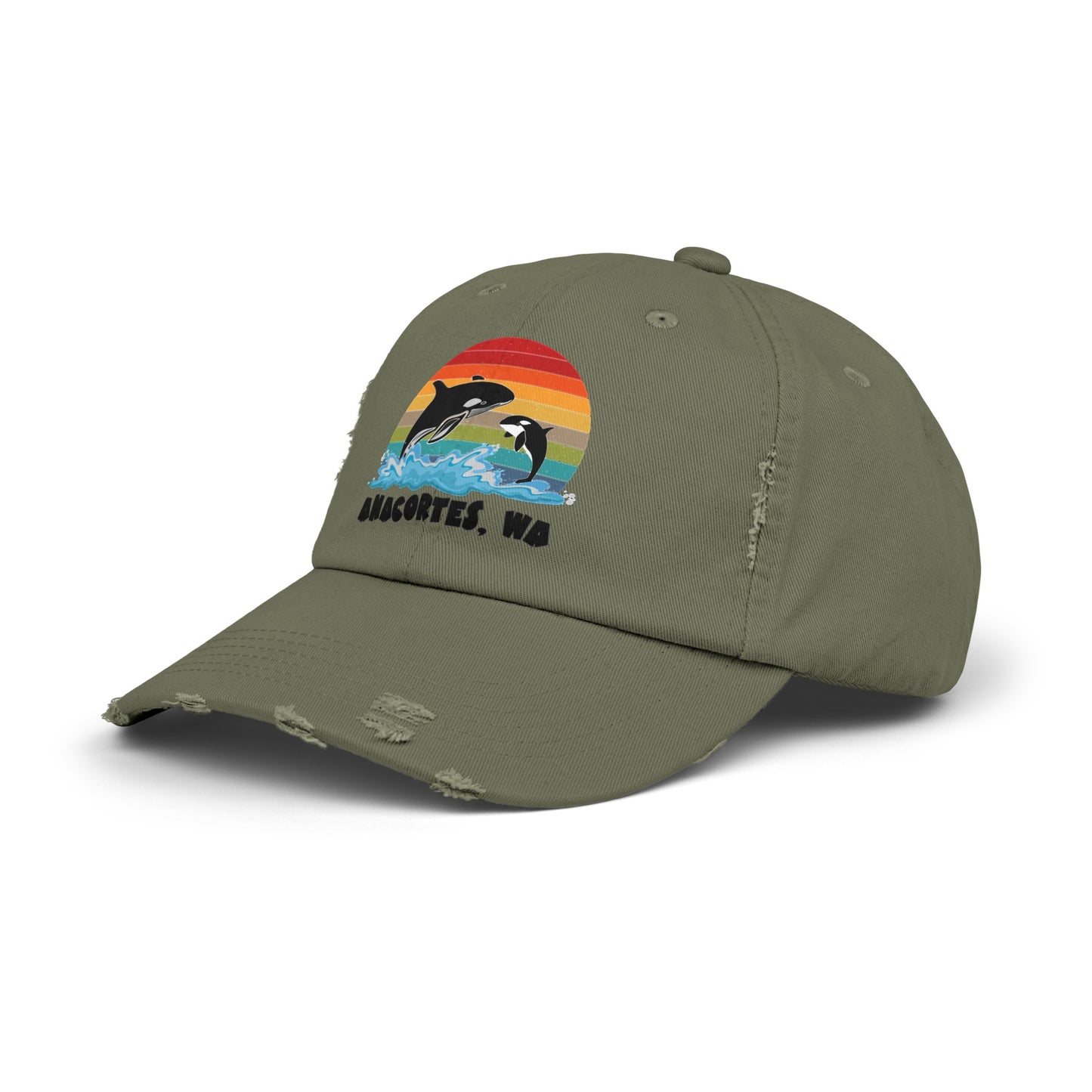 ORCAS ANACORTES Unisex Distressed Cap