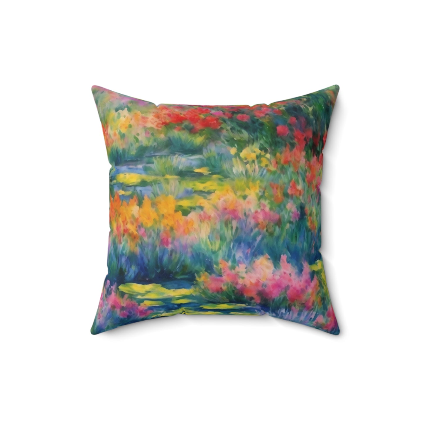WILDFLOWER POND Faux Suede Square Pillow
