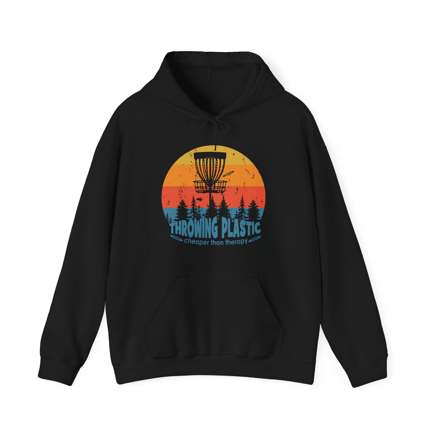 THROWING PLASTIC, CHEAPER THAN THERAPY Unisex Heavy Blend™ Hooded Sweatshirt