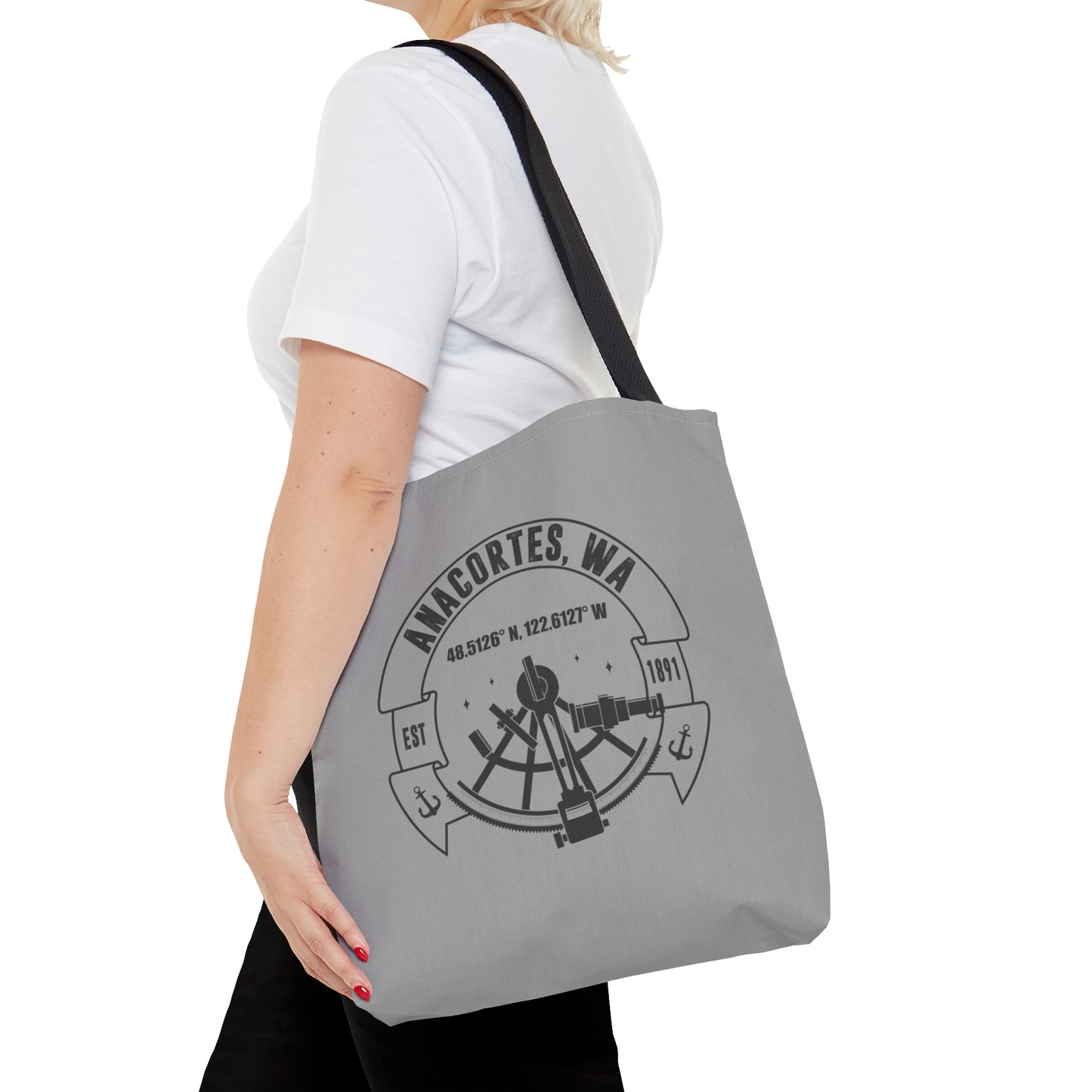 Anacortes Coordinates Tote Bag