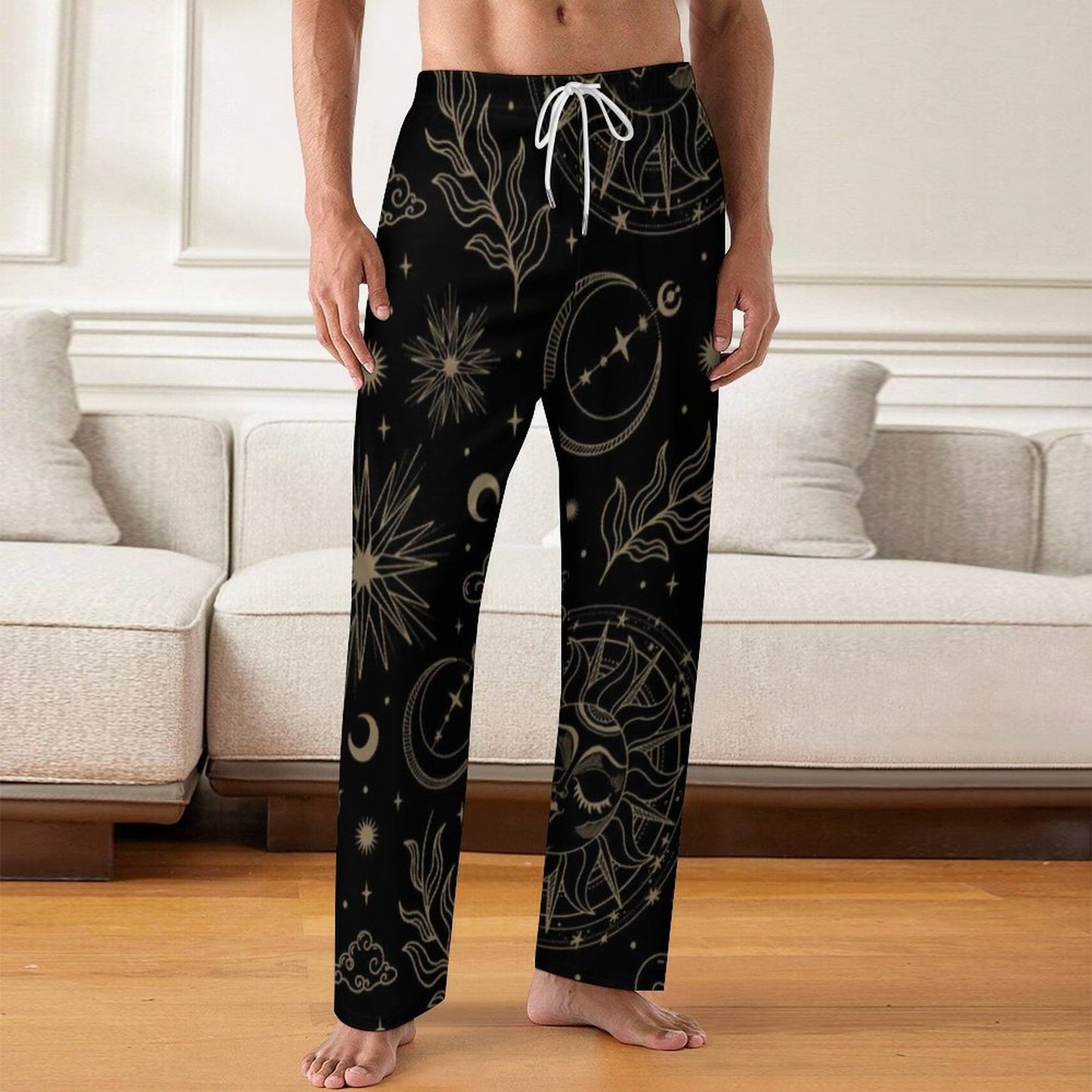 170gsm Faux Cotton Men's Pajamas Pants LM071 (All-Over Printing)