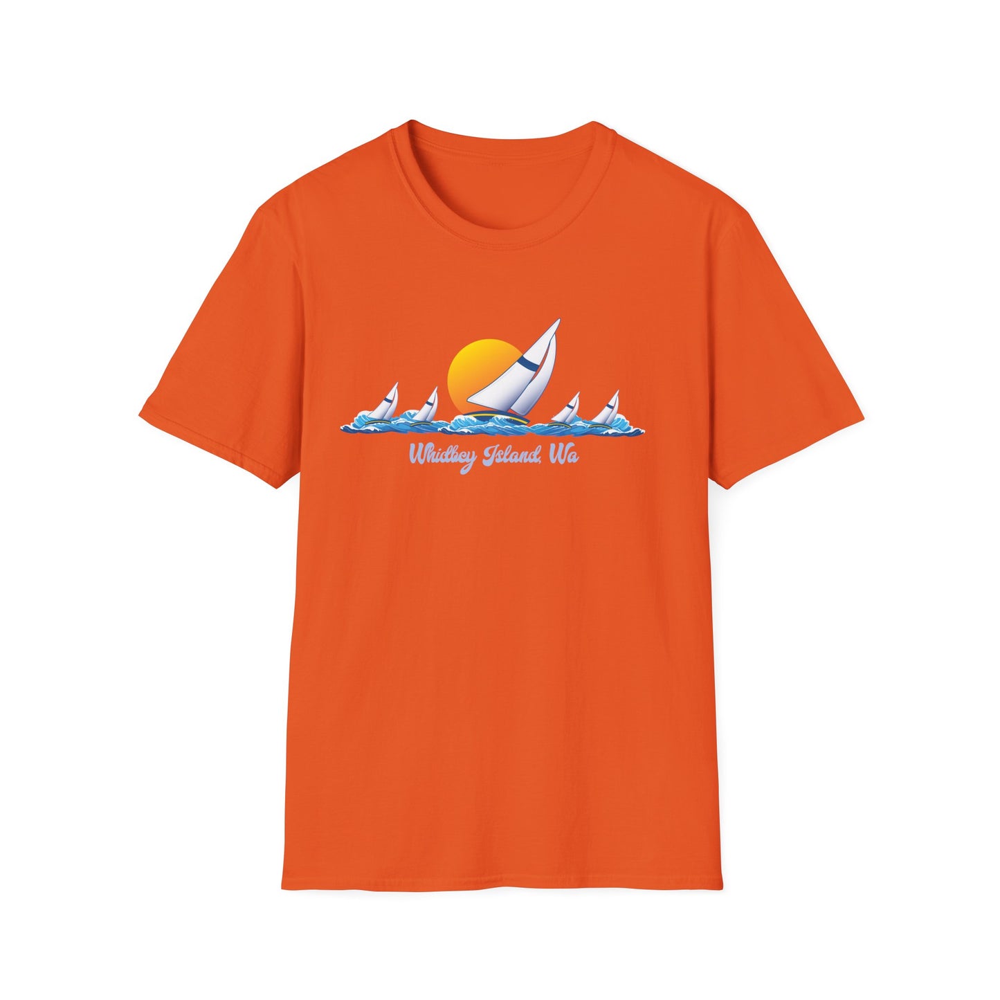 WHIDBEY ISLAND WA Sail Away Unisex Softstyle T-Shirt